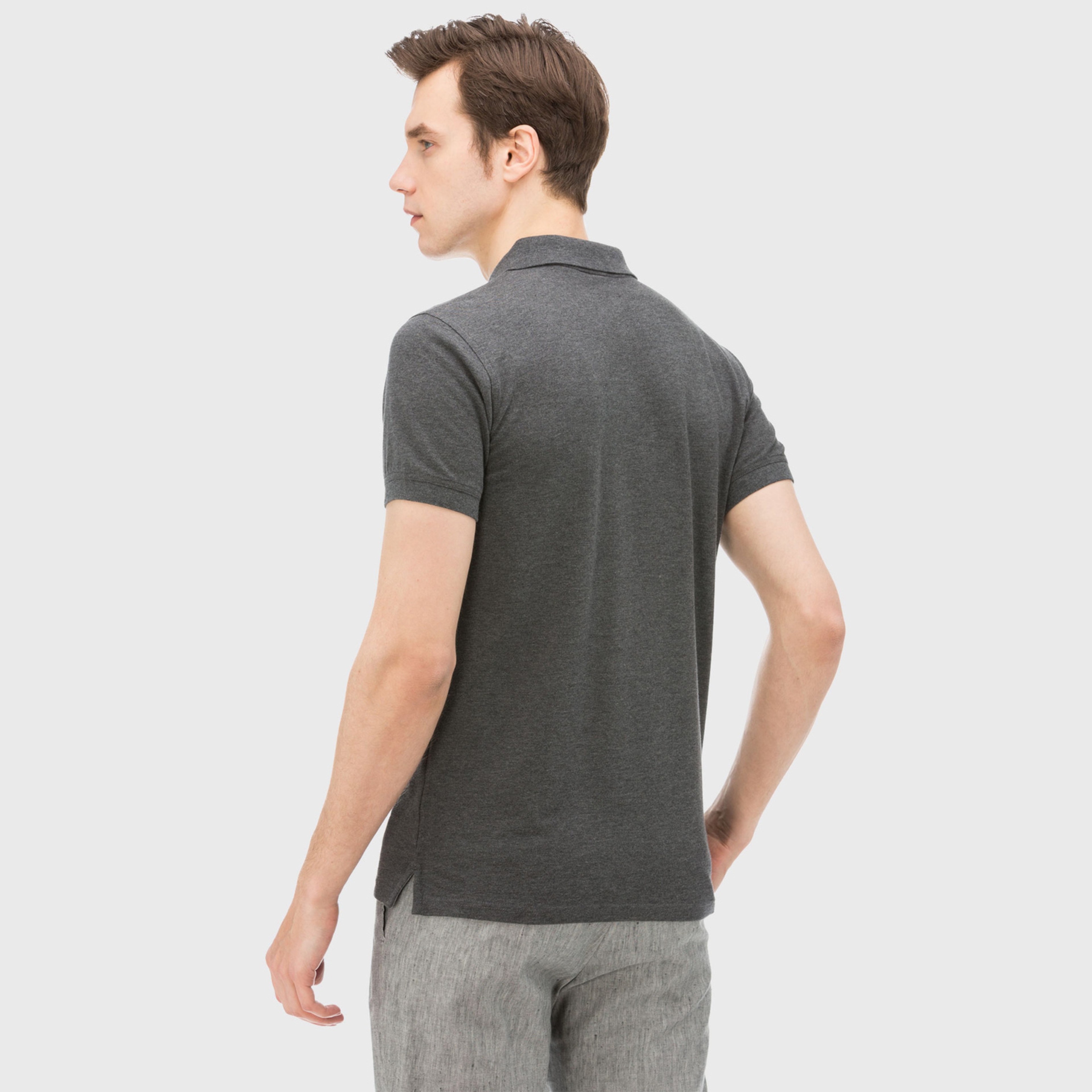 Gant Erkek Gri Kısa Kollu Polo