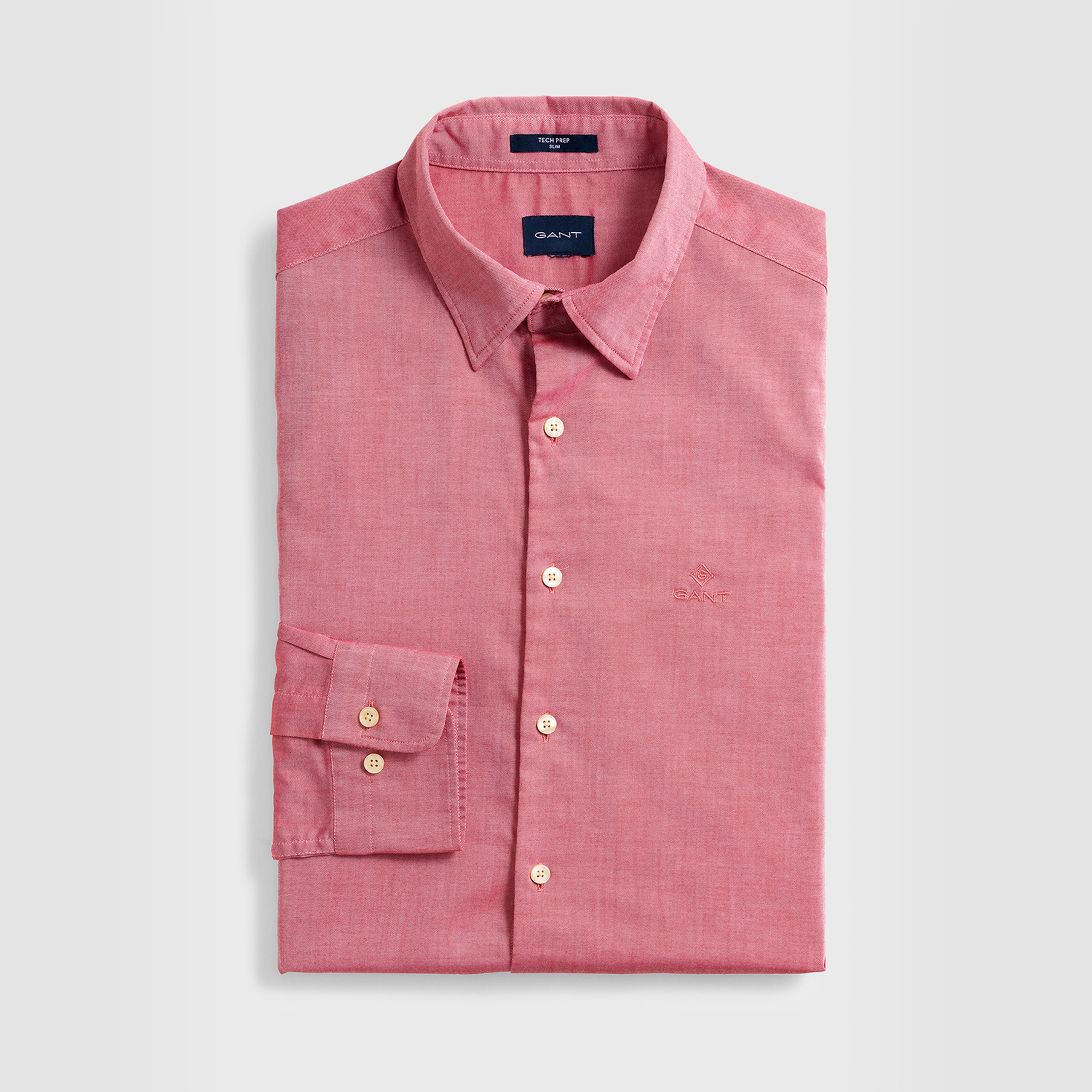 GANT Erkek Pembe Slim Fit Tech Prep Oxford Gömlek