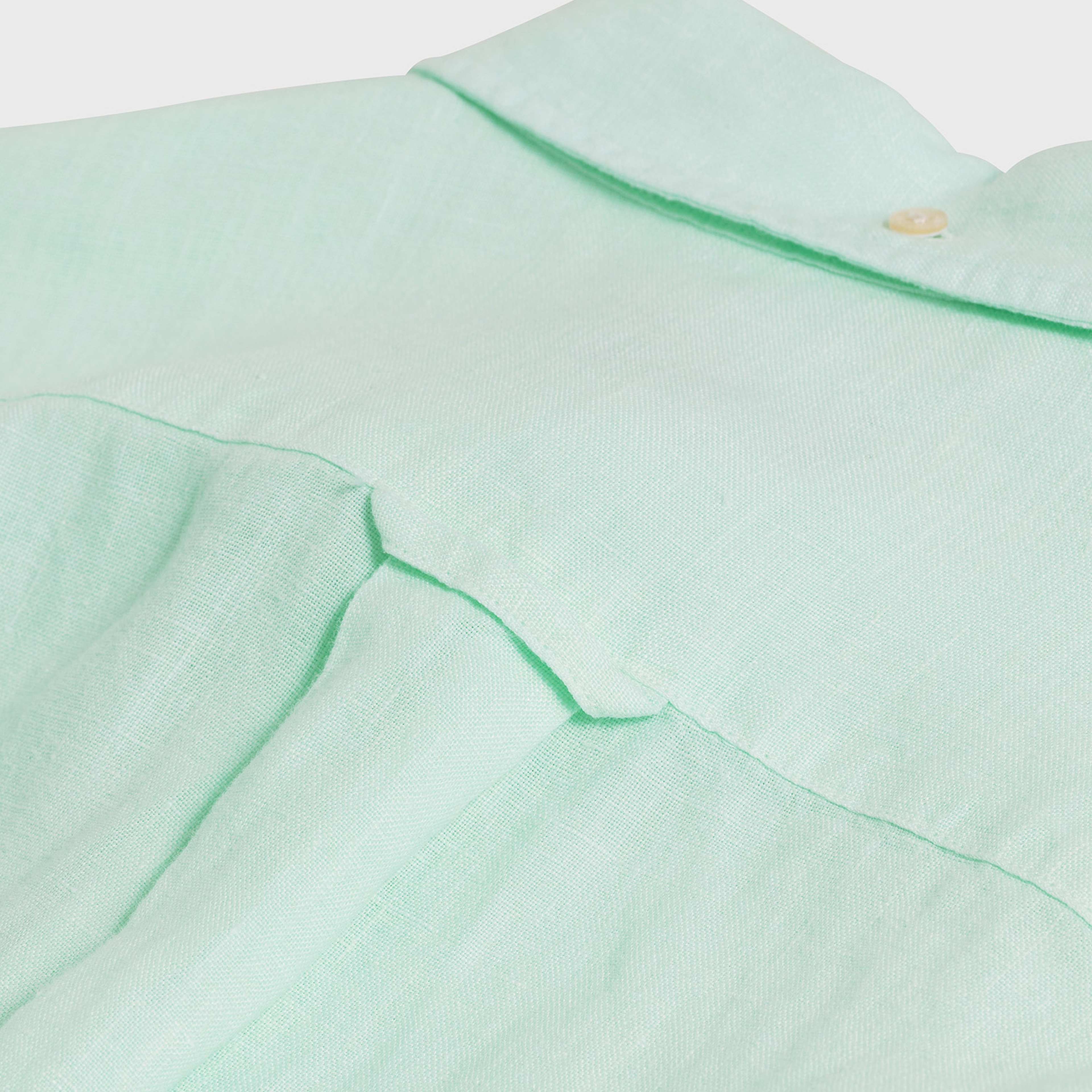 Gant Erkek Yeşil Slim Fit Dyed Keten Gömlek