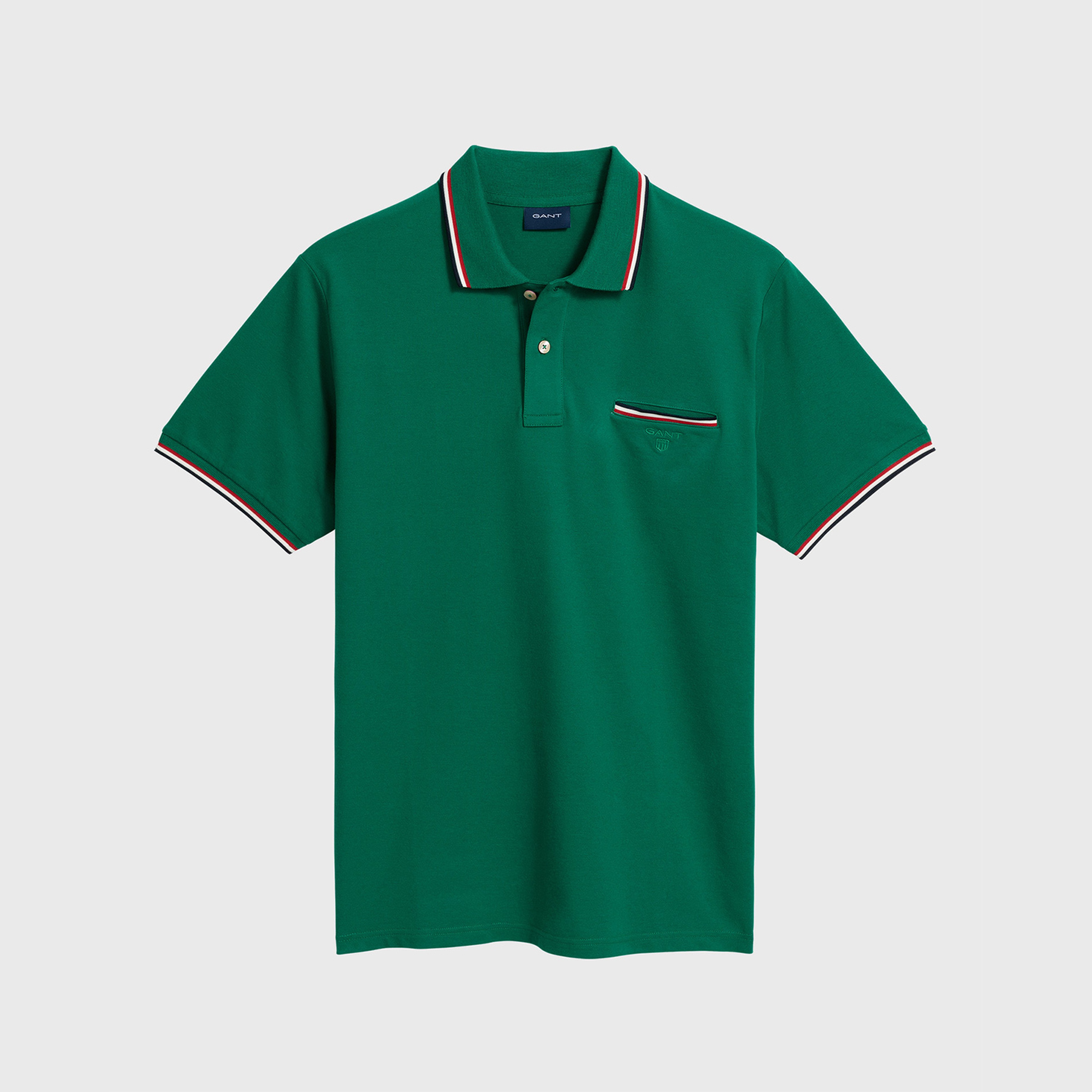 Gant Erkek Yeşil Regular Fit Piqué Rugger Polo