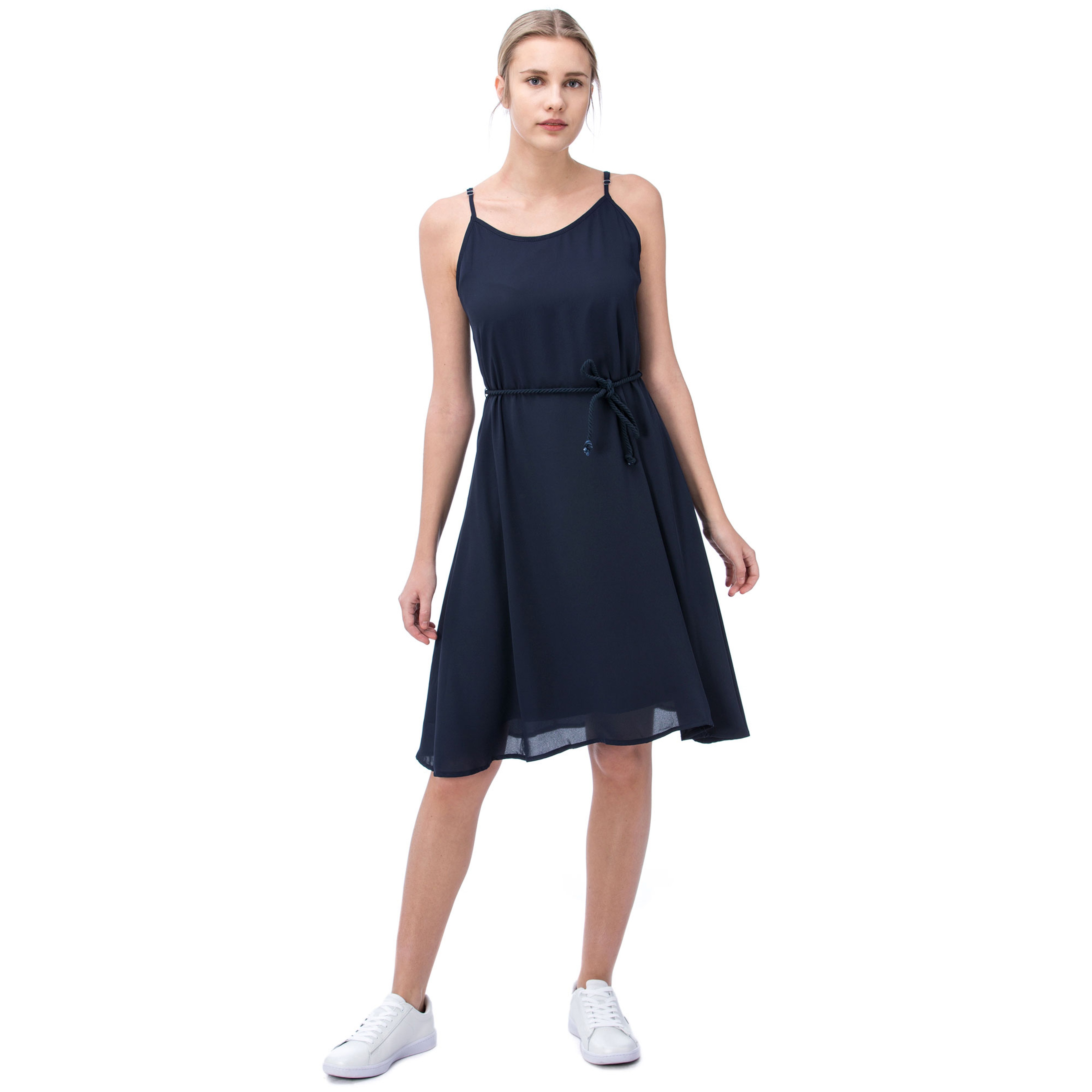 NAUTICA KADIN LACİVERT ASKILI ELBİSE