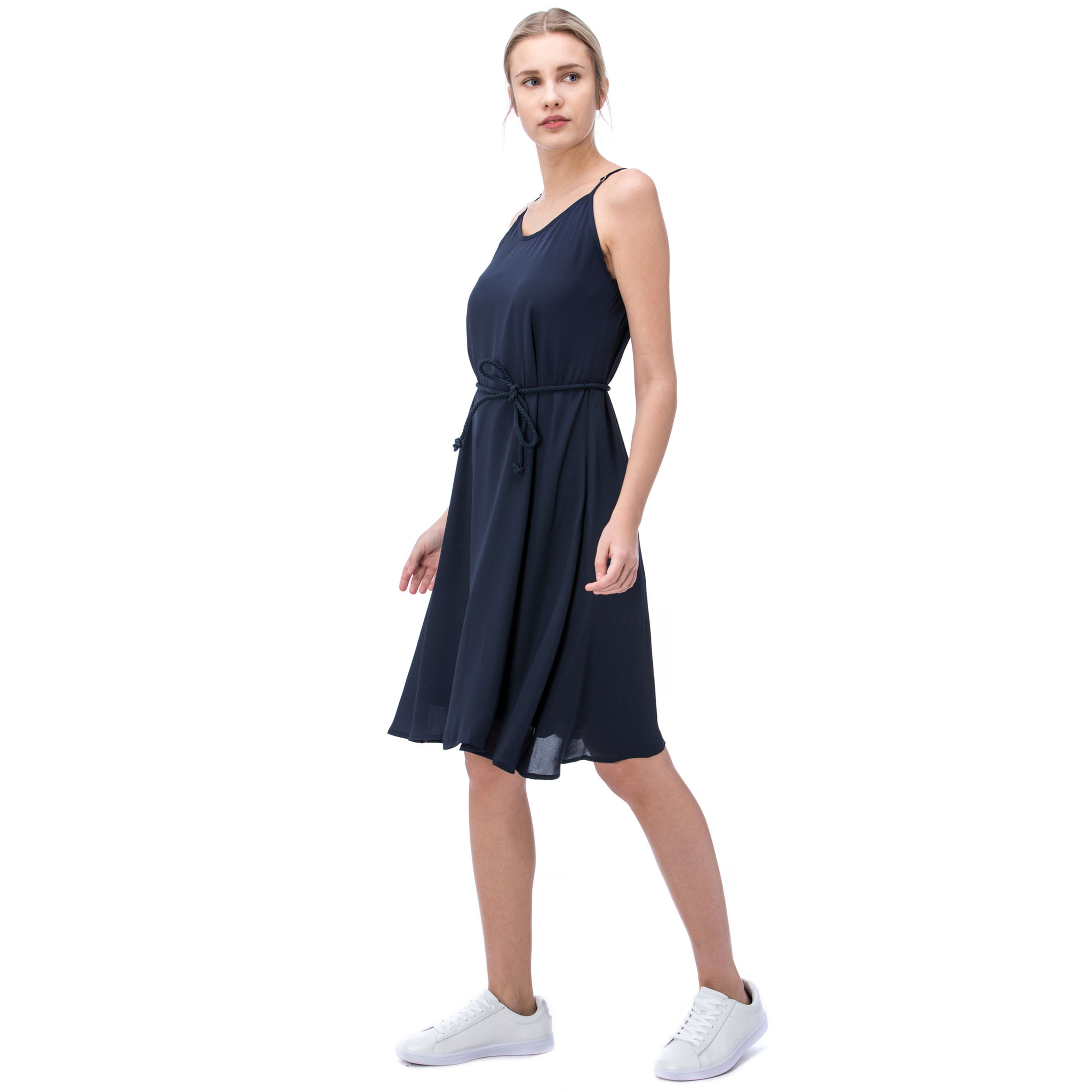 NAUTICA KADIN LACİVERT ASKILI ELBİSE