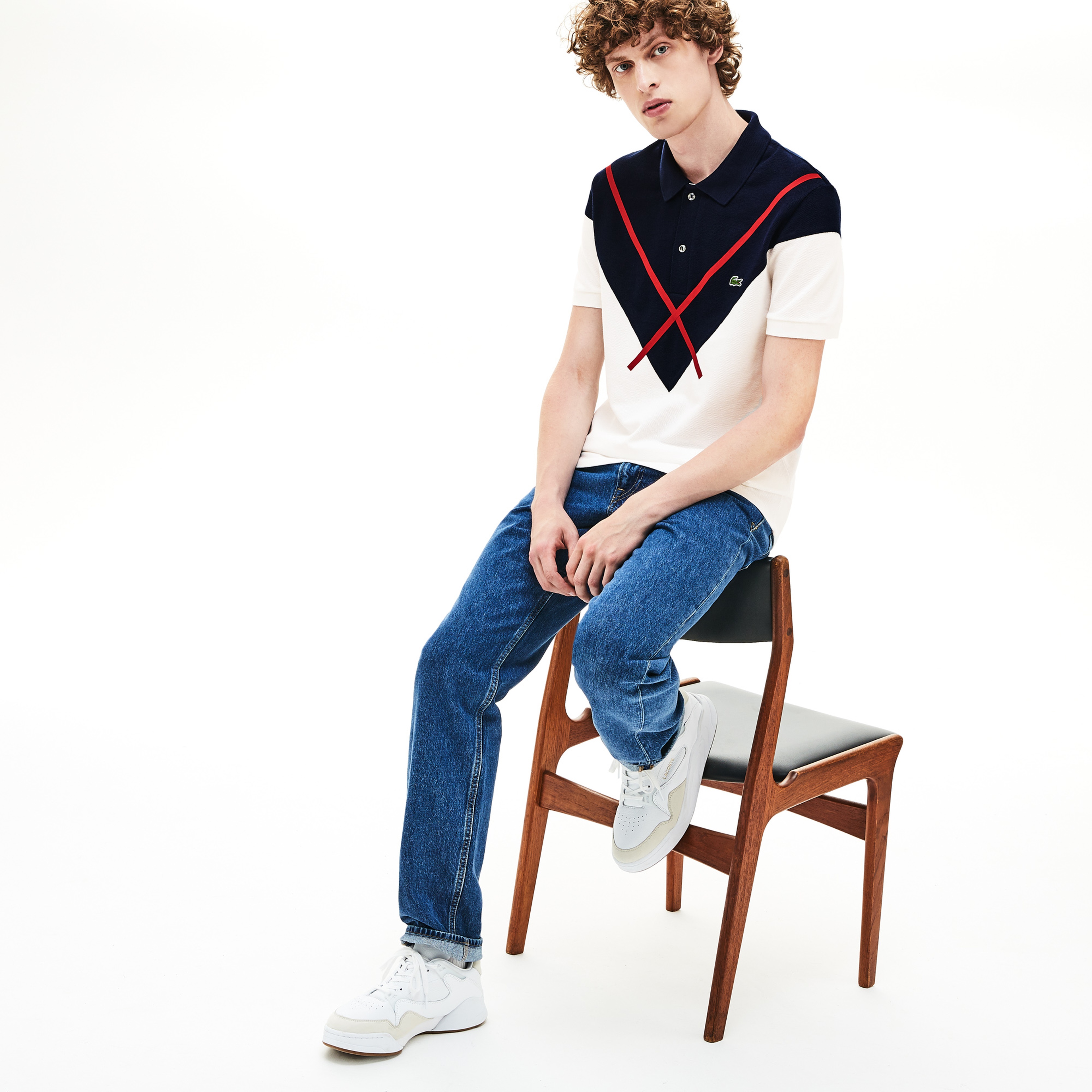 Lacoste Erkek Regular Fit Blok Desenli Renkli Polo