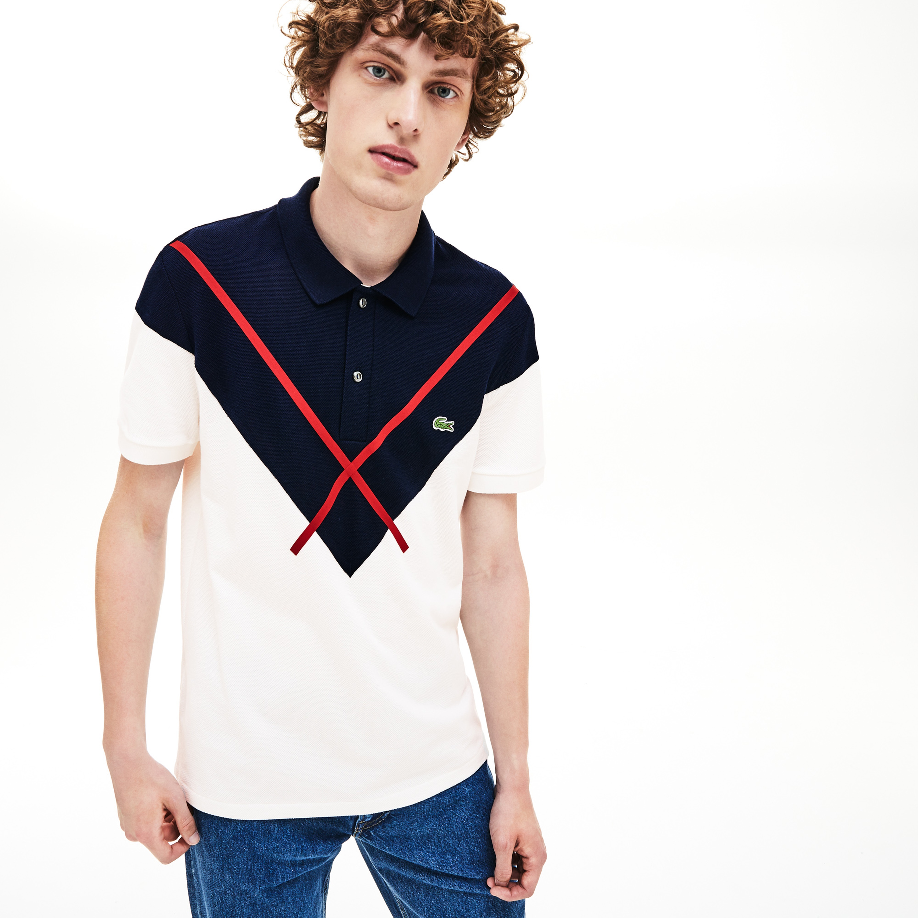 Lacoste Erkek Regular Fit Blok Desenli Renkli Polo