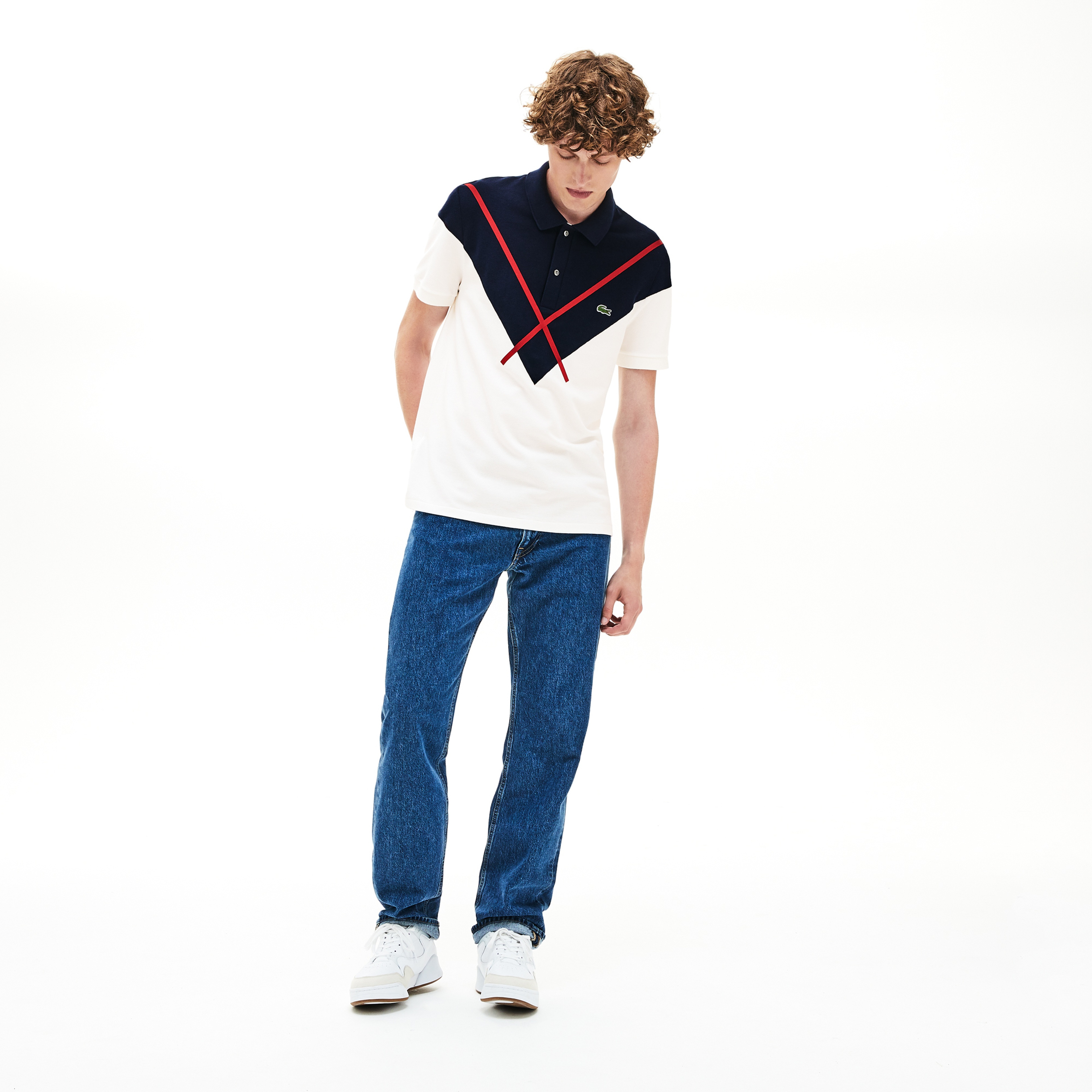 Lacoste Erkek Regular Fit Blok Desenli Renkli Polo