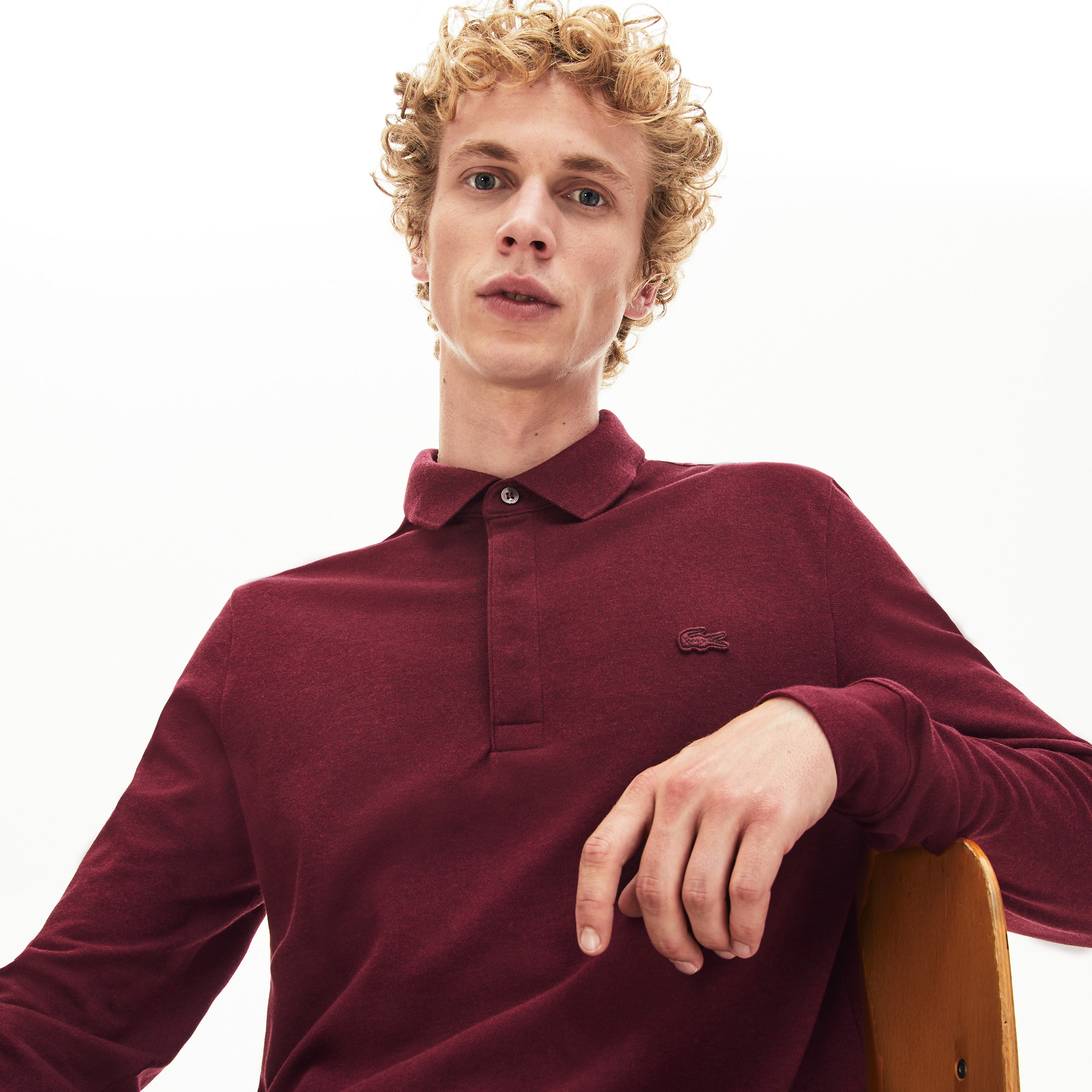 Lacoste Erkek Regular Fit Uzun Kollu Bordo Paris Polo