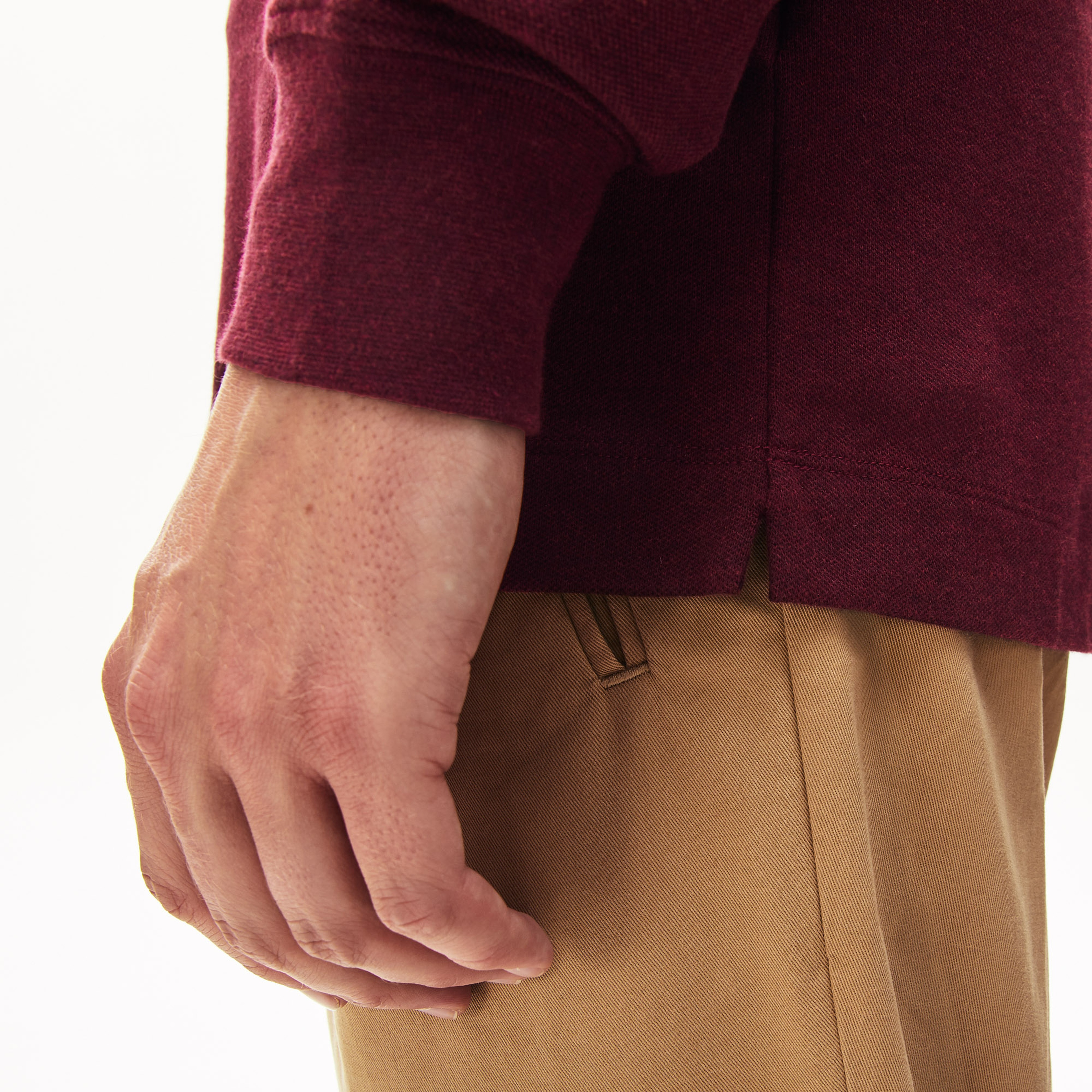 Lacoste Erkek Regular Fit Uzun Kollu Bordo Paris Polo