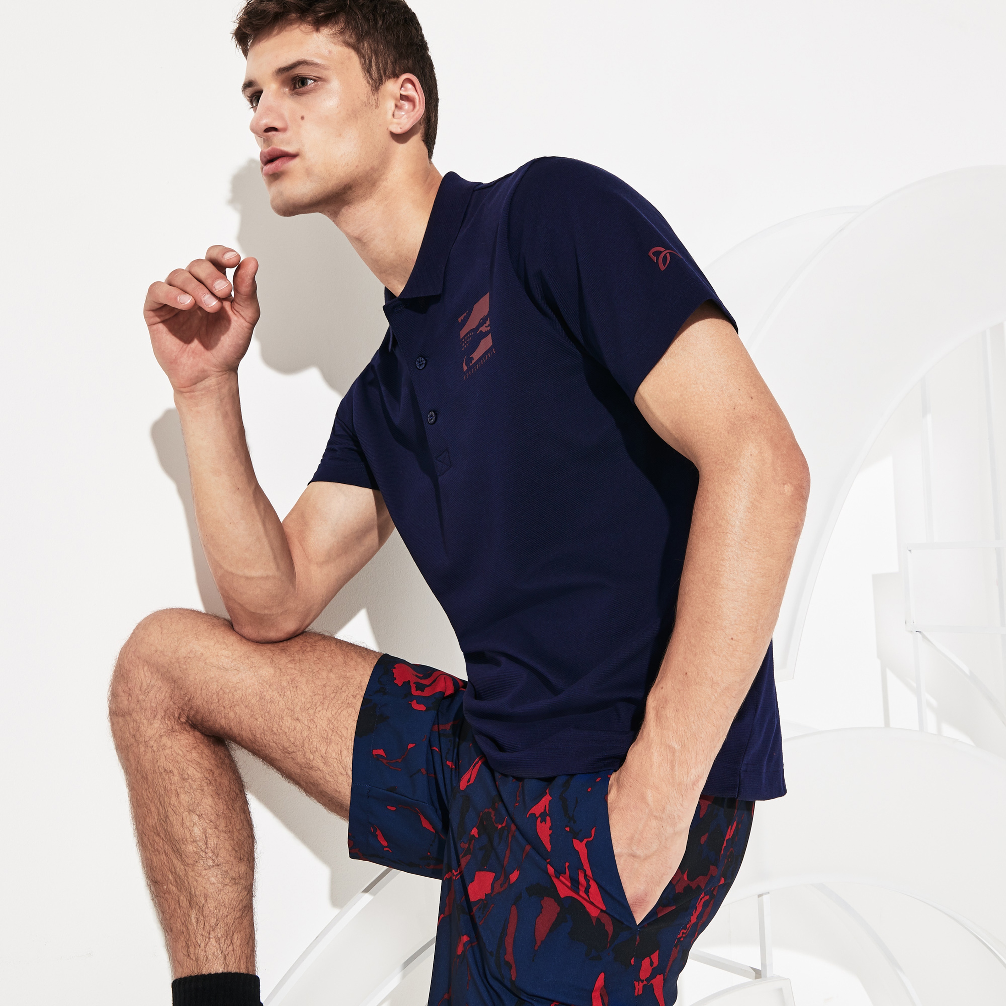 Lacoste Novak Djokovic Erkek Lacivert Polo