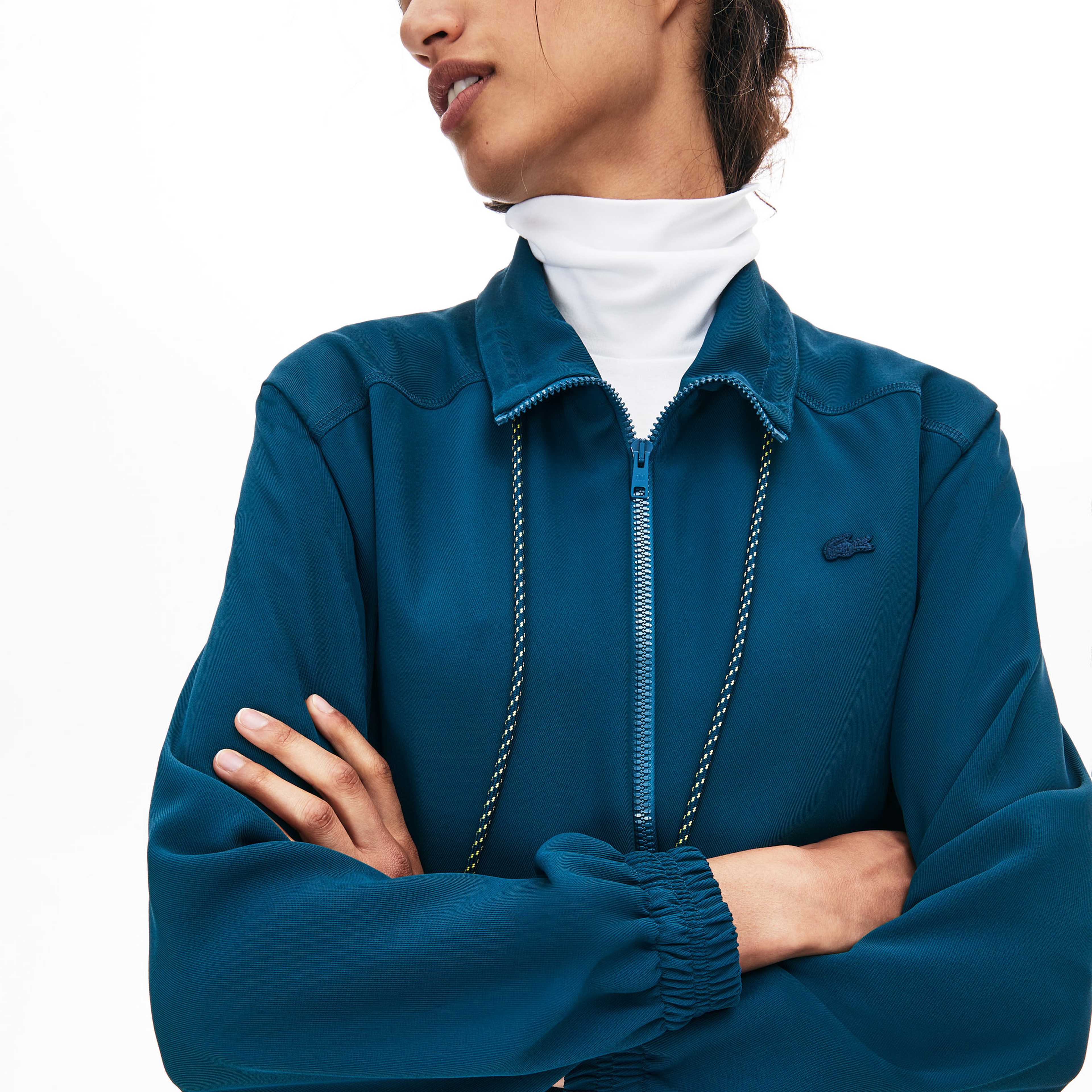 Lacoste Motion Kadın Bol Kesim Kapüşonlu Mavi Sweatshirt