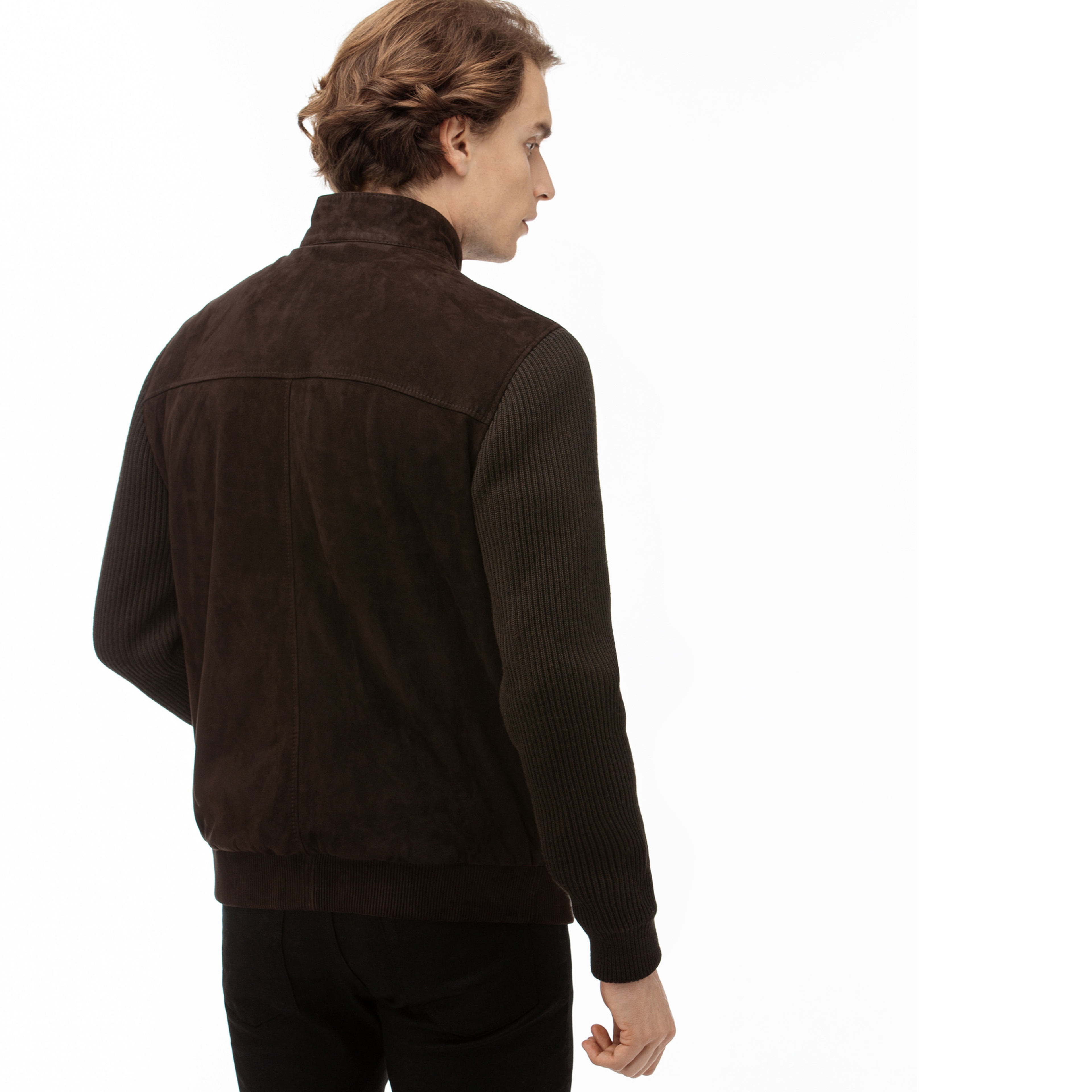 Lacoste Erkek Kahverengi Deri Ceket