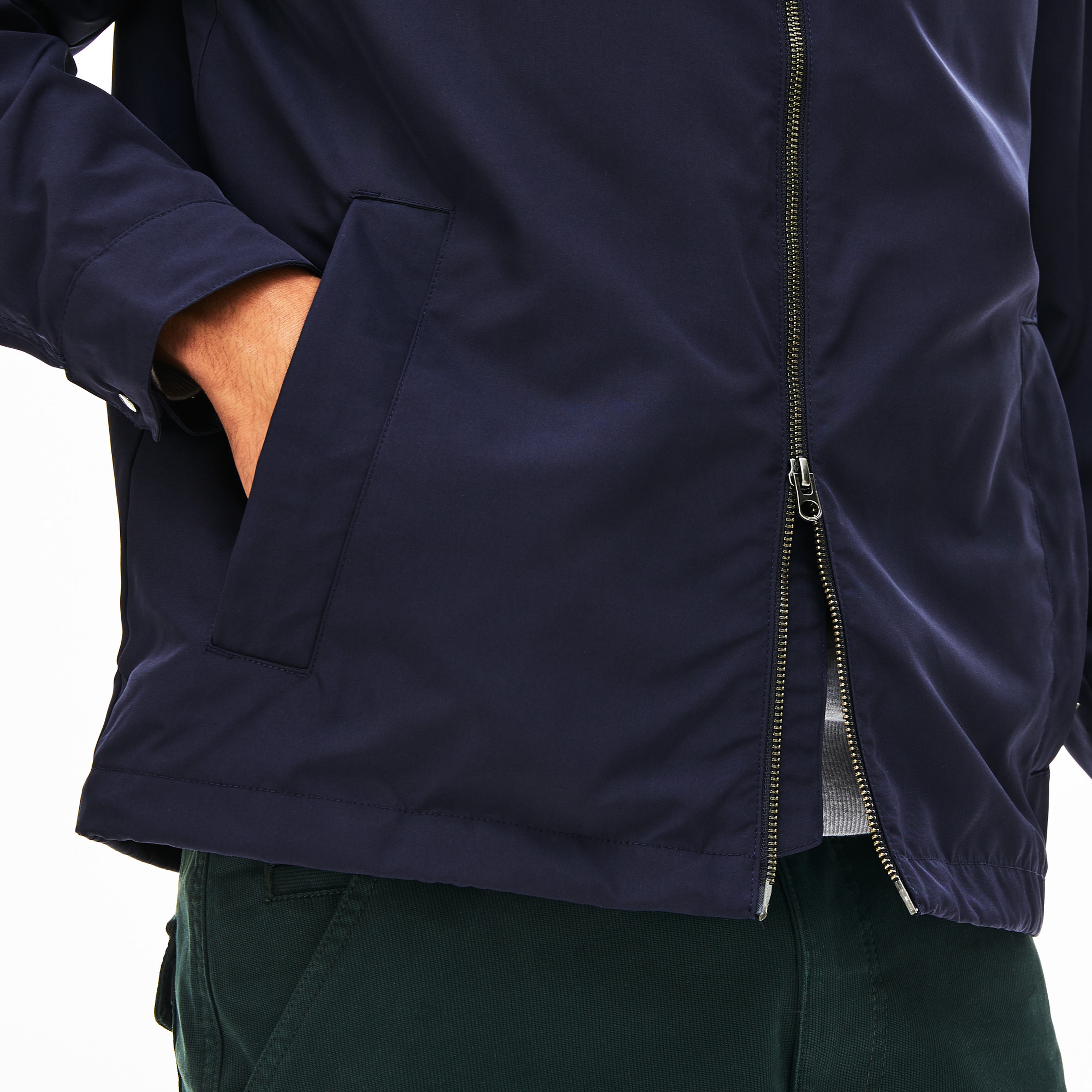 Lacoste Erkek Lacivert Gizlenebilir Kapüşonlu Kombinlenebilen Rüzgarlık