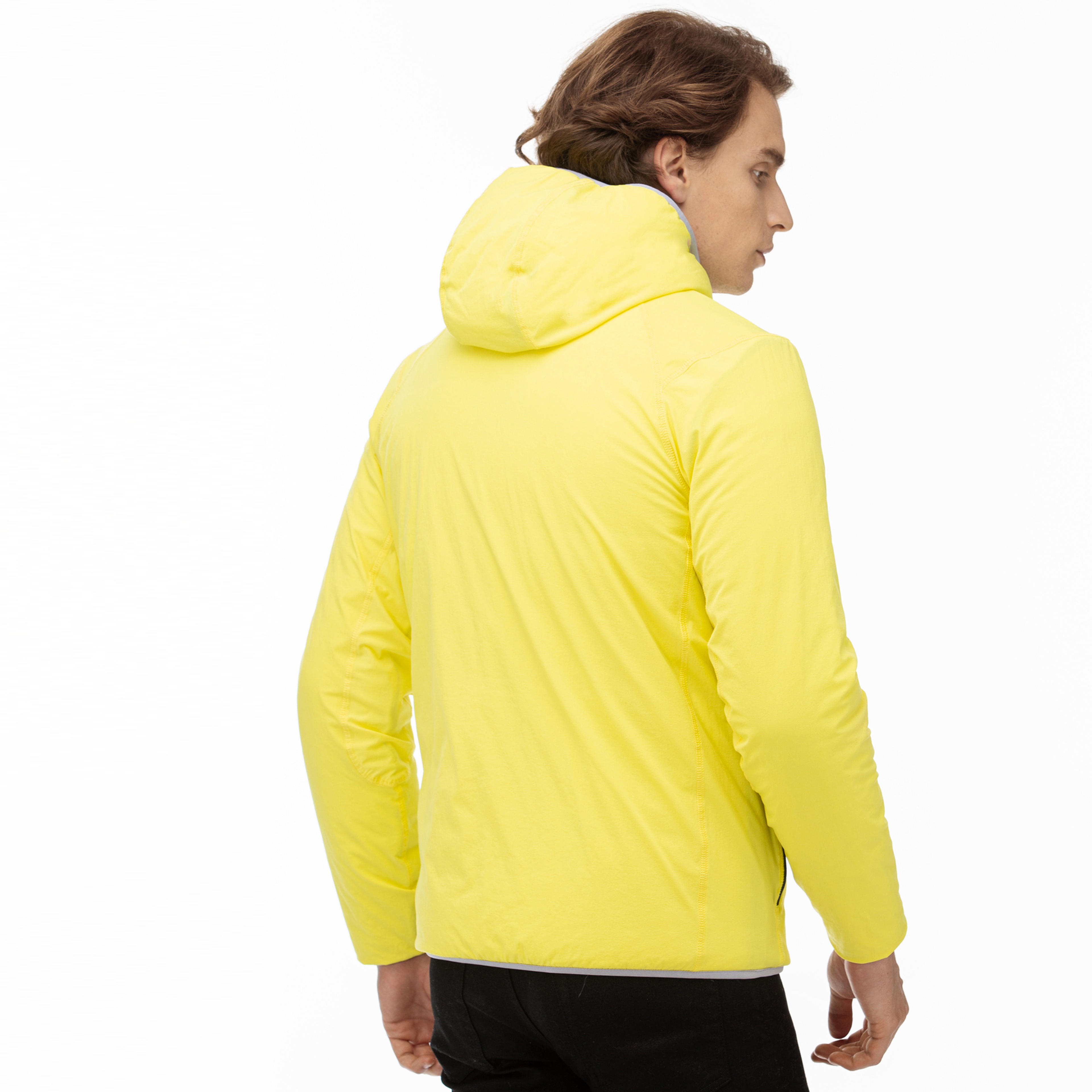 Lacoste Motion Erkek Kapüşonlu Gri Çift Taraflı Mont / Sweatshirt