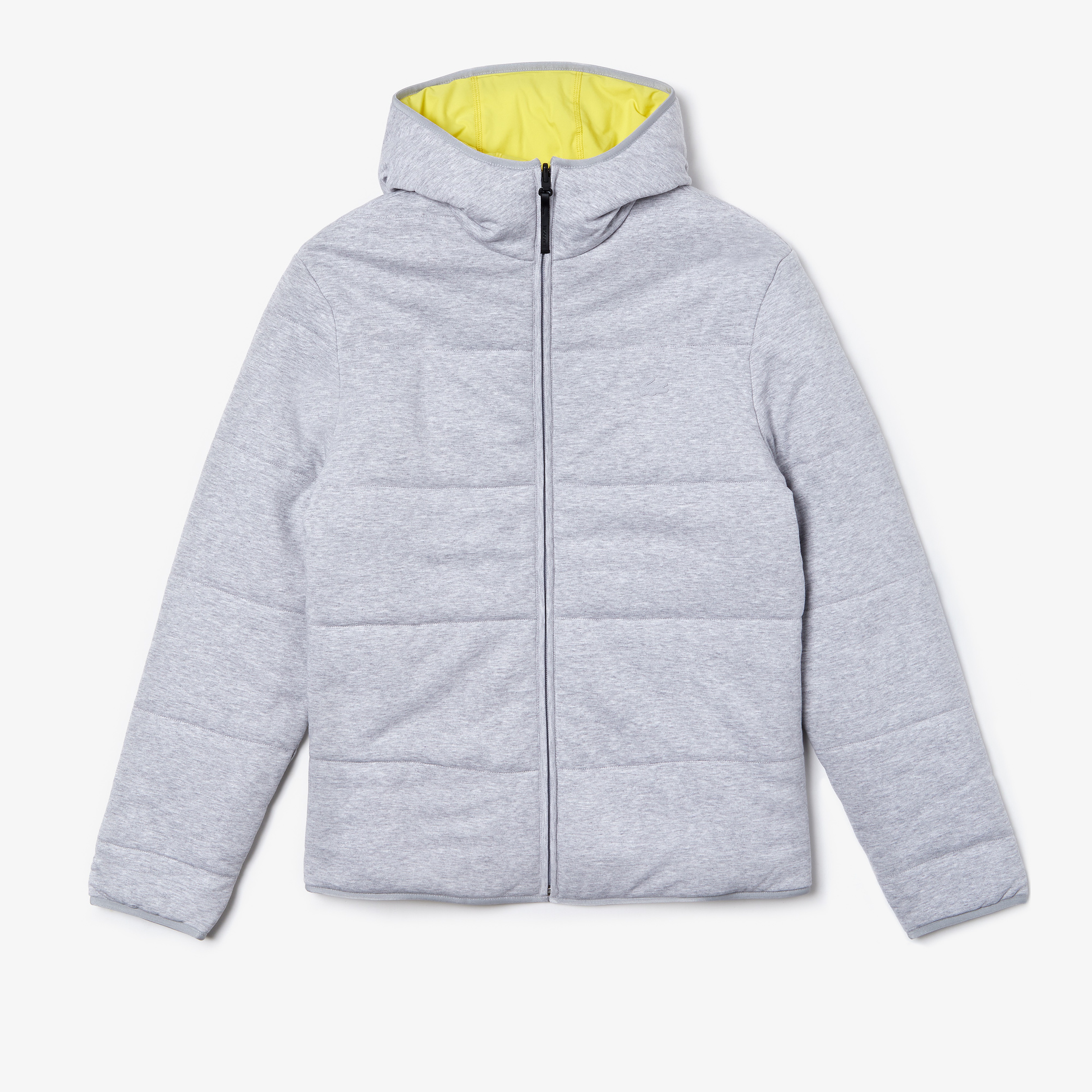 Lacoste Motion Erkek Kapüşonlu Gri Çift Taraflı Mont / Sweatshirt