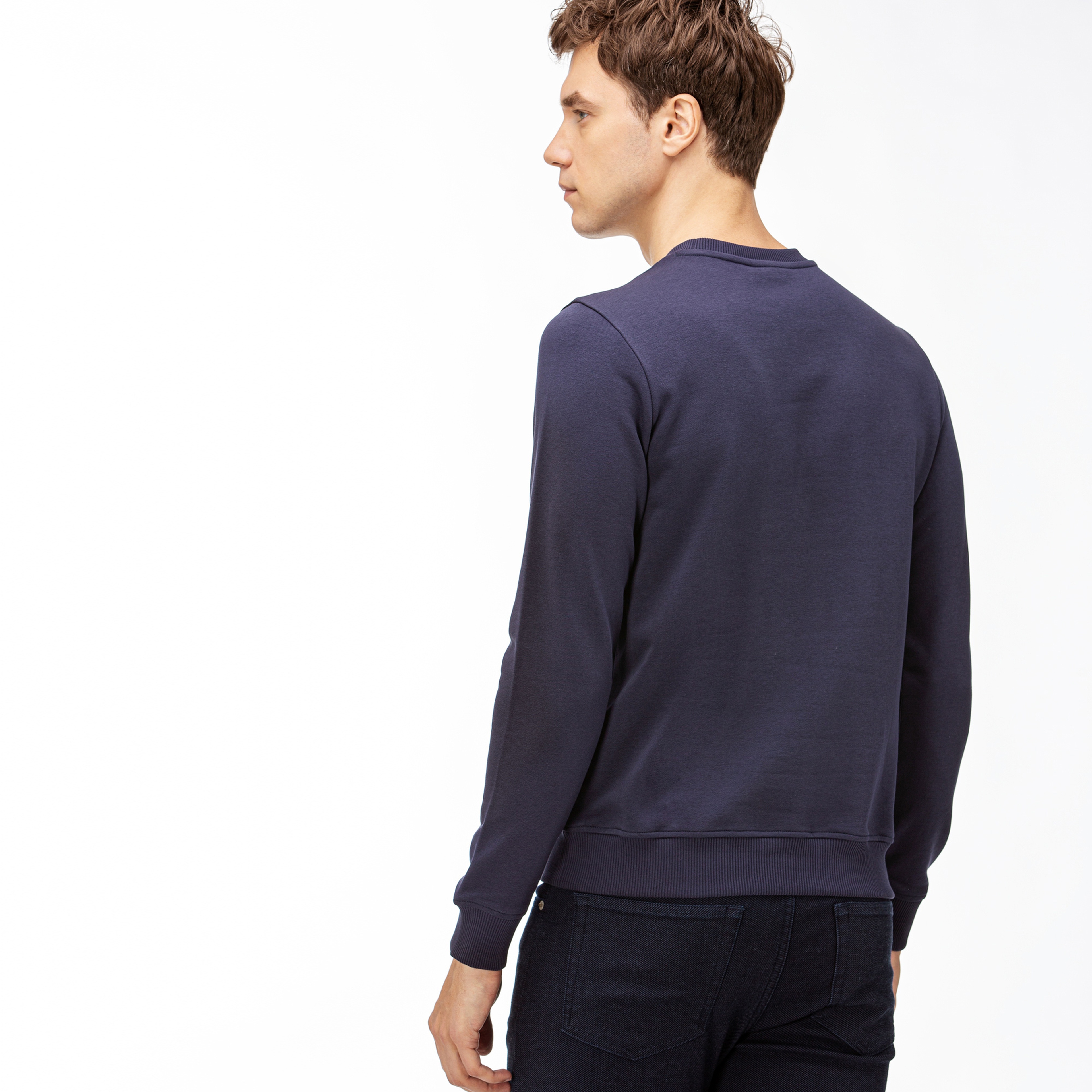 Lacoste Erkek Desenli Lacivert Sweatshirt