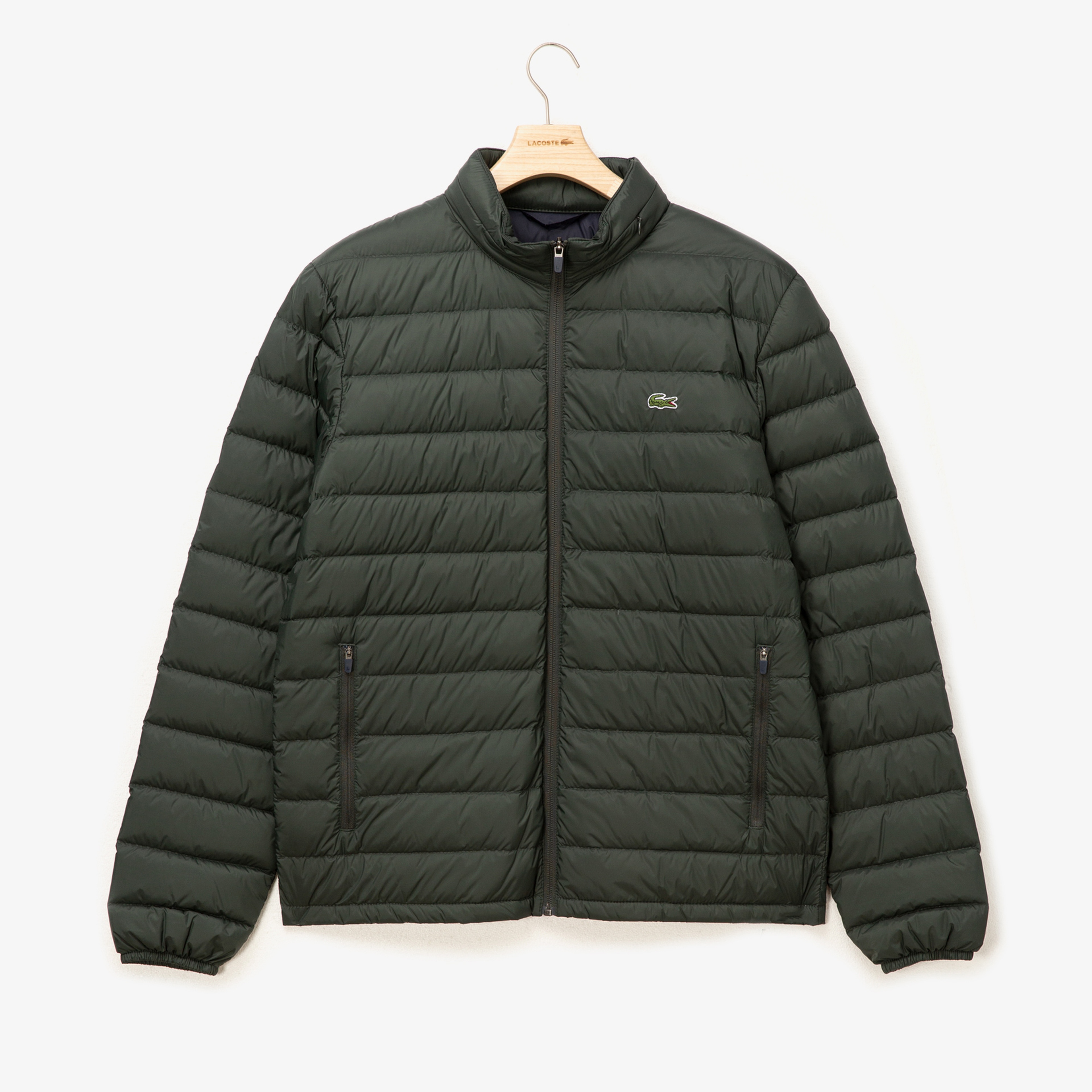 Lacoste Erkek Yeşil Kapitone Kaz Tüyü Mont