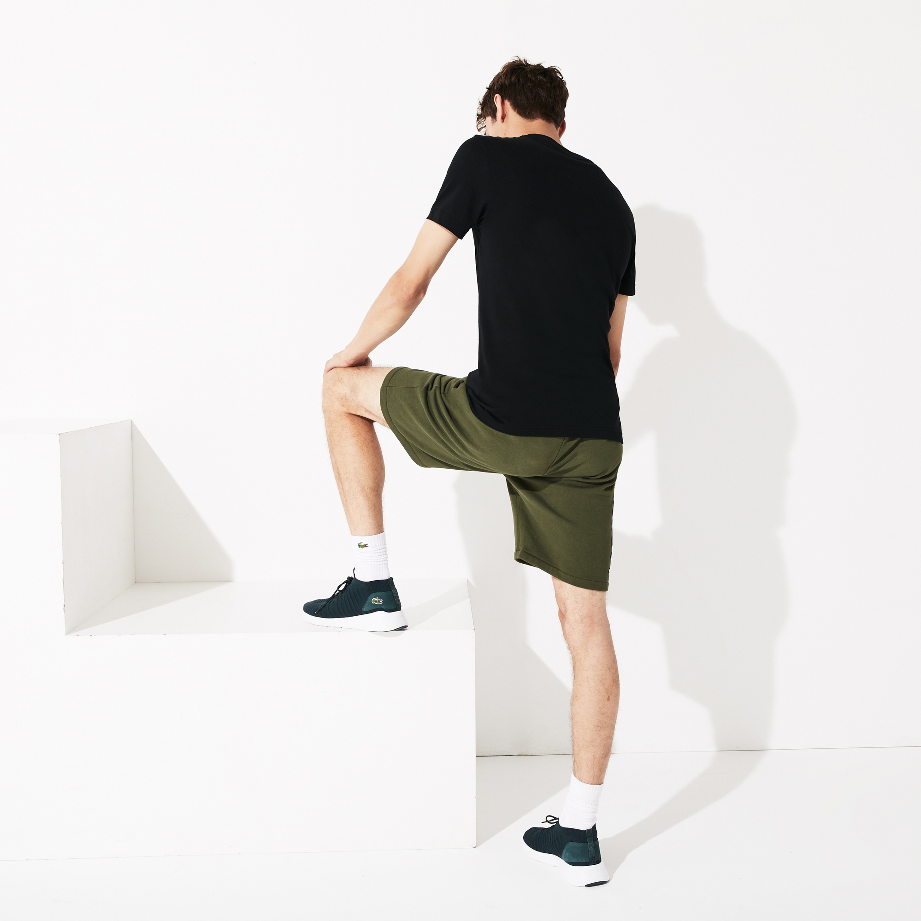 Lacoste Sport Erkek Timsah Baskılı Siyah T-Shirt