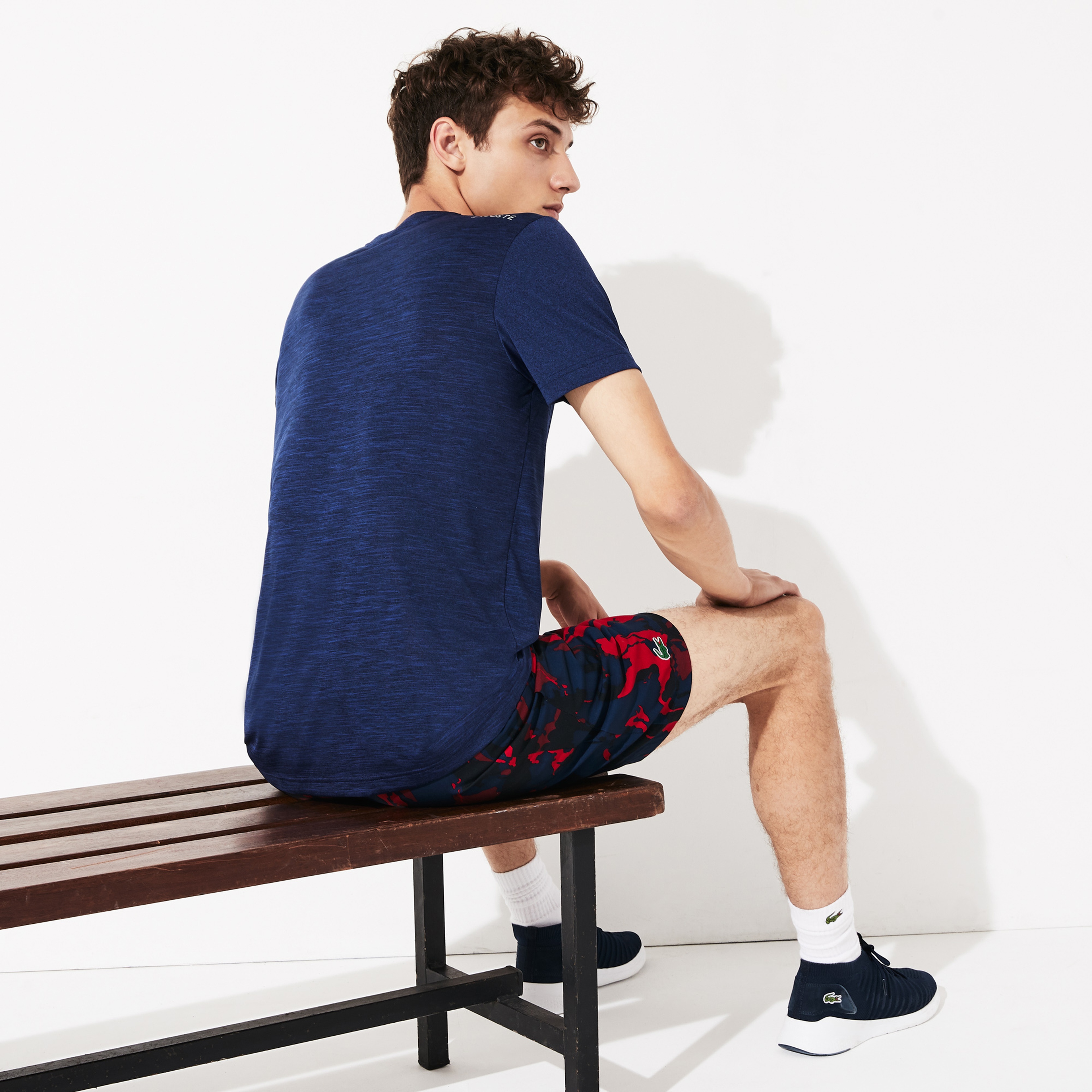 Lacoste Novak Djokovic Erkek Lacivert T-Shirt