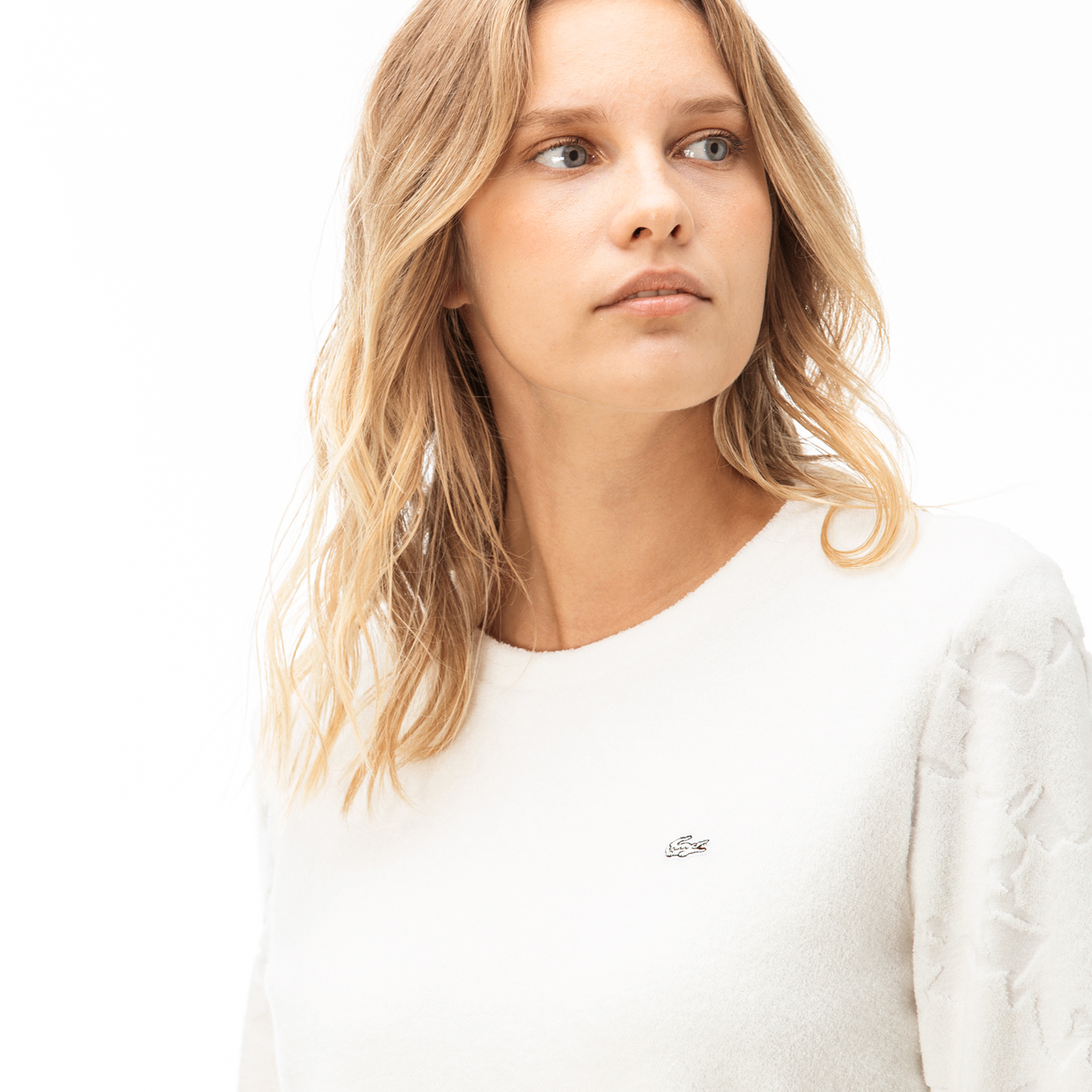 Lacoste Kadın Beyaz Sweatshirt