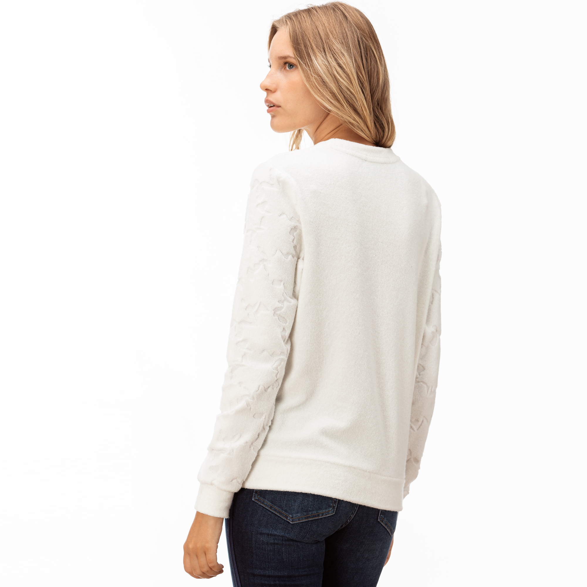 Lacoste Kadın Beyaz Sweatshirt