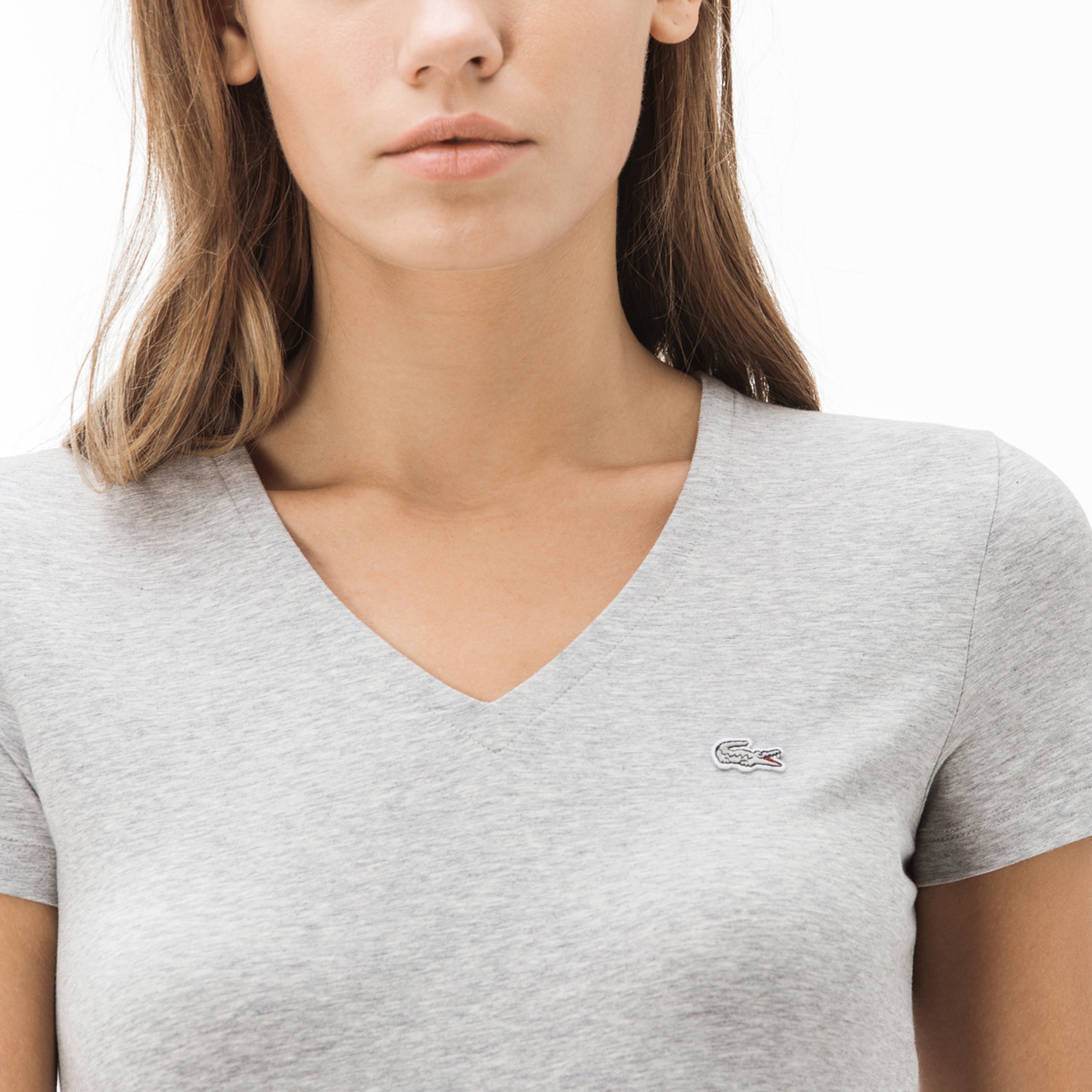 Lacoste Kadın Gri T-Shirt