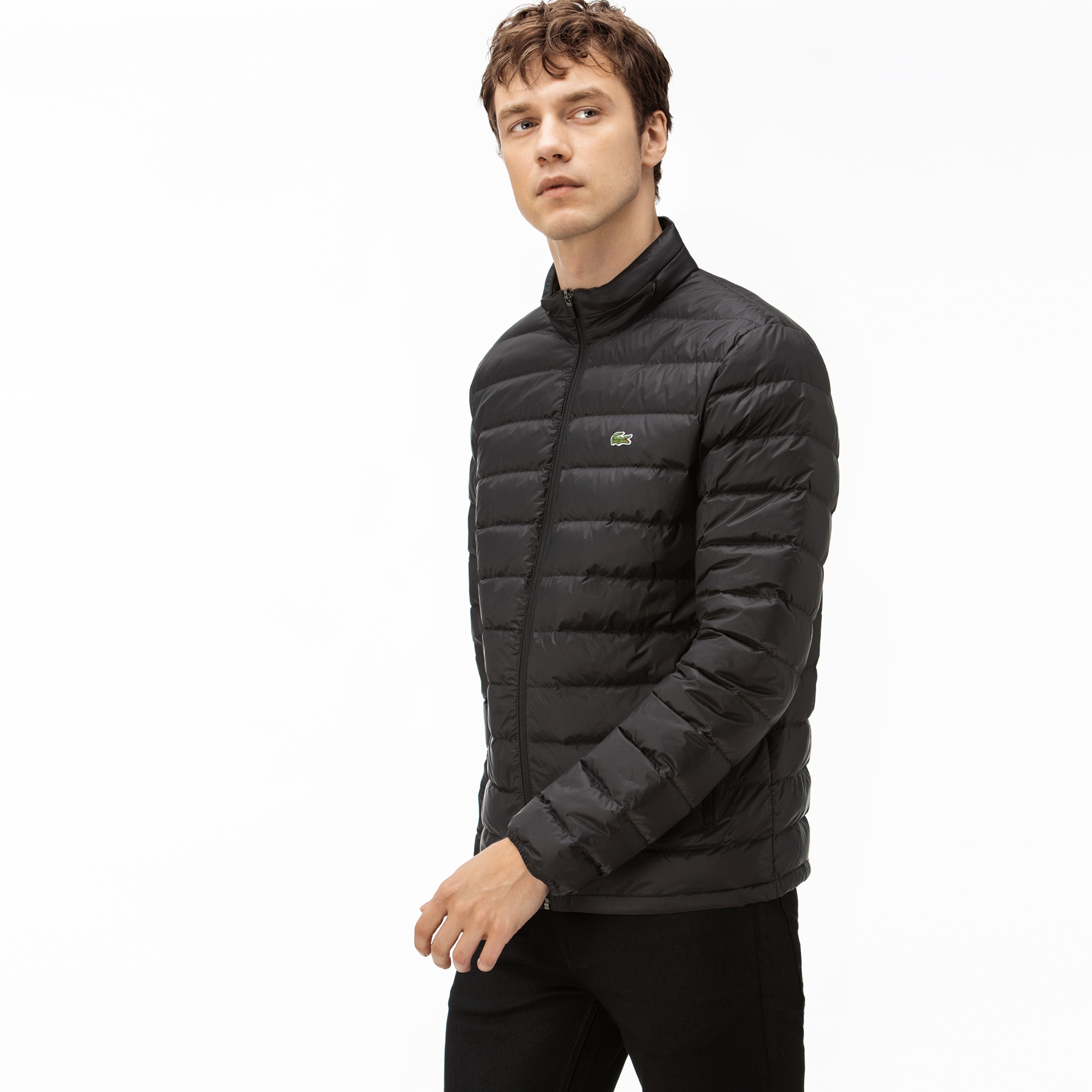 Lacoste Erkek Siyah Kapitone Mont