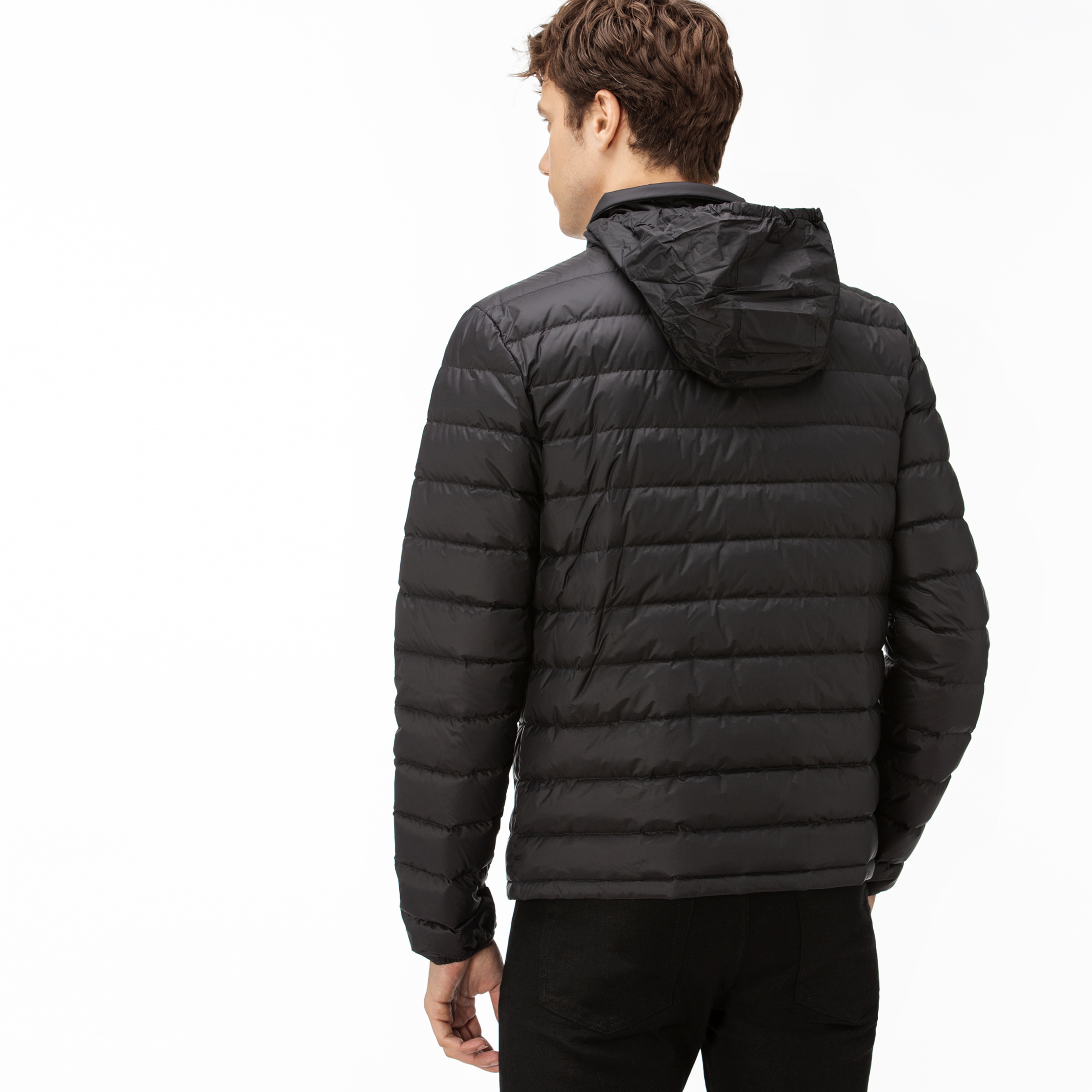 Lacoste Erkek Siyah Kapitone Mont