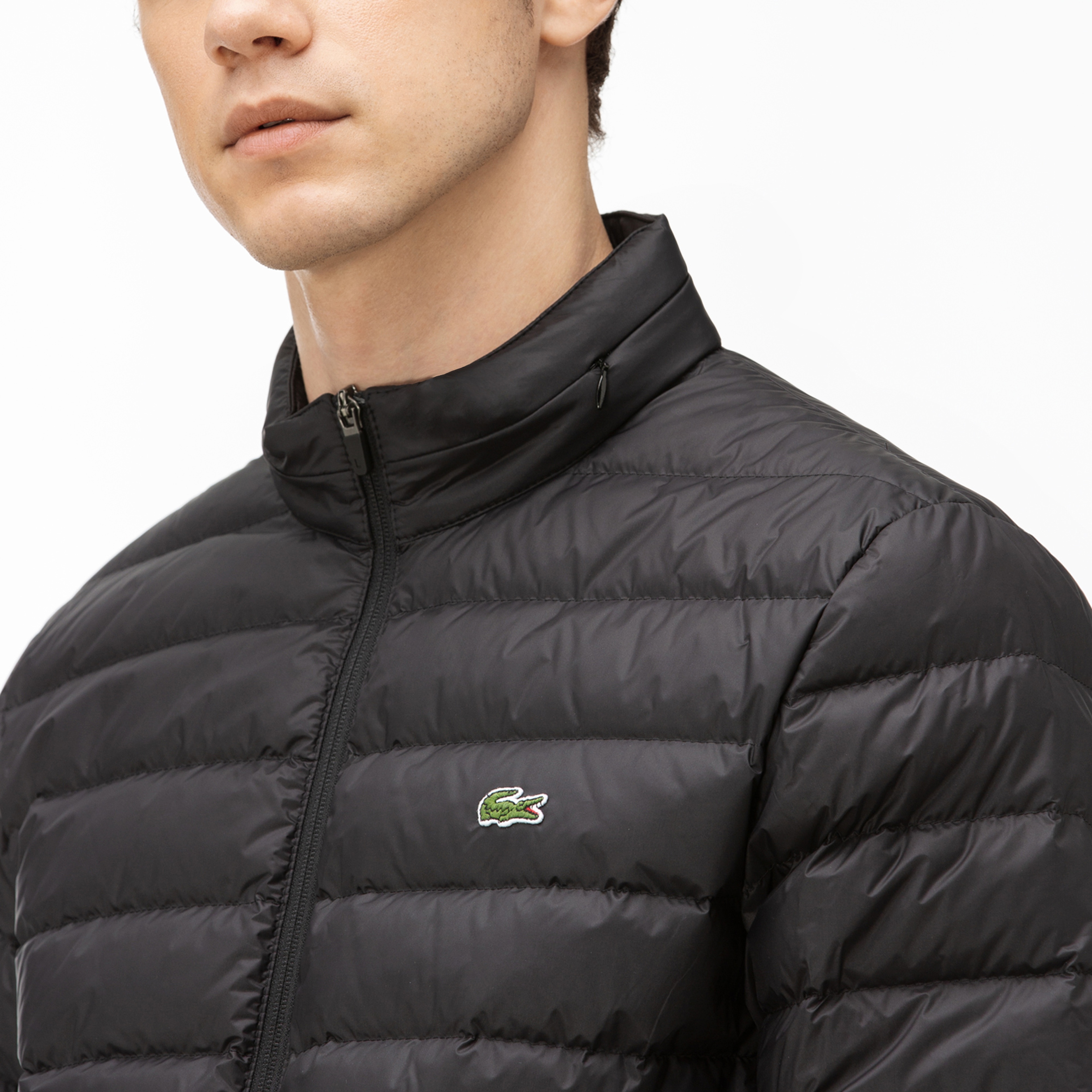 Lacoste Erkek Siyah Kapitone Mont