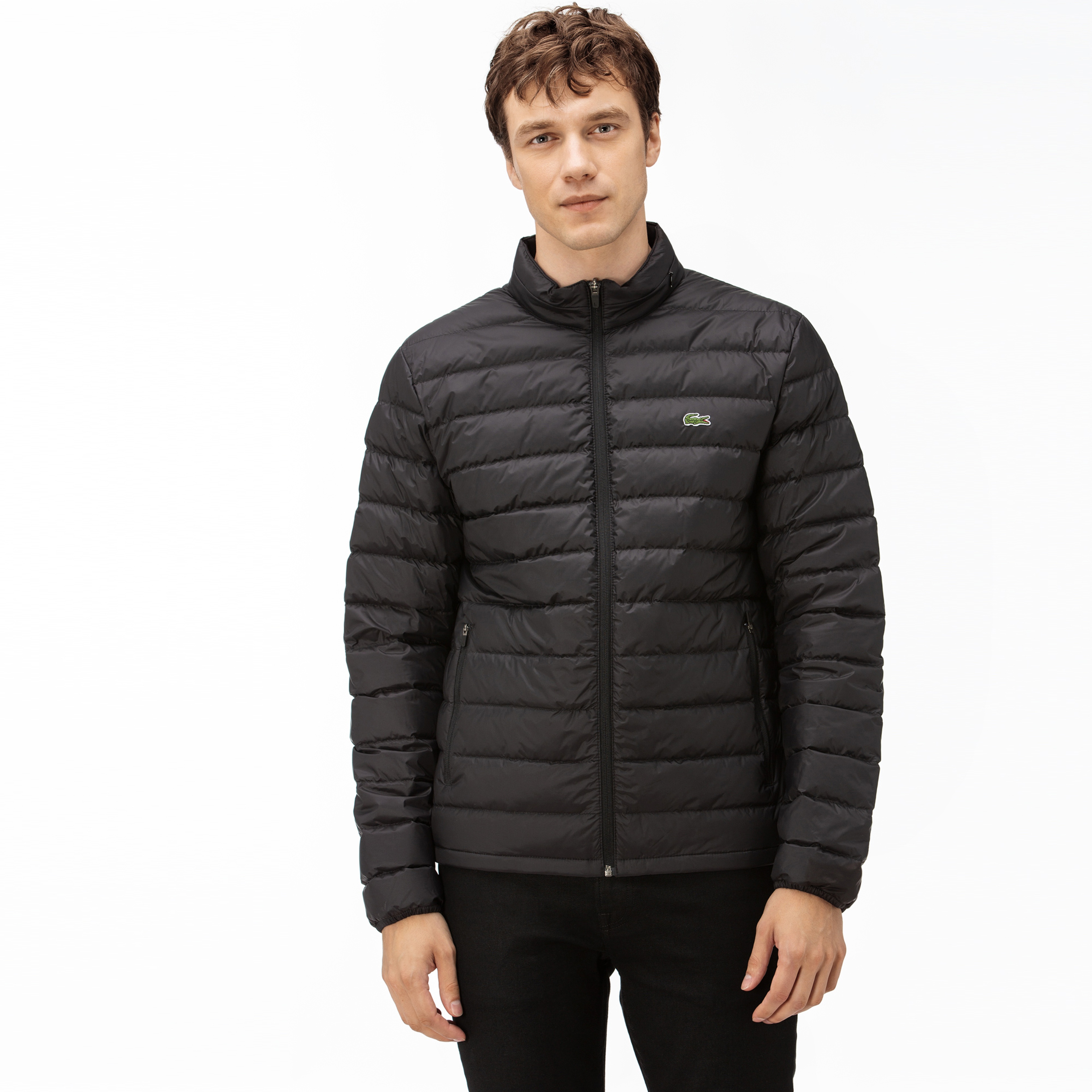 Lacoste Erkek Siyah Kapitone Mont