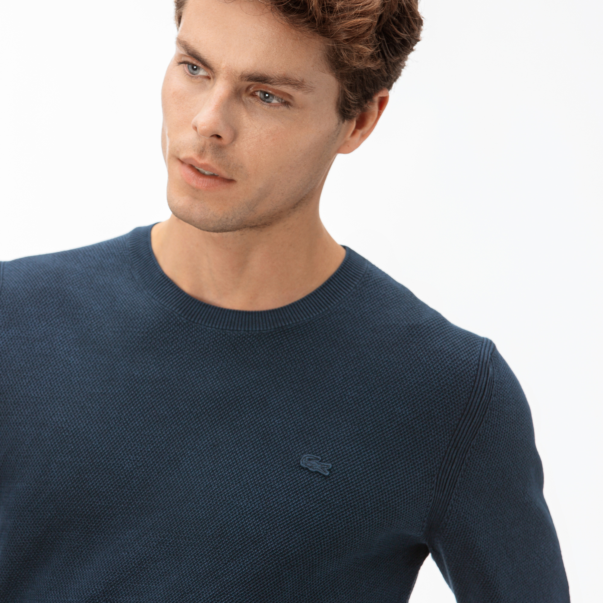 Lacoste Erkek Lacivert Triko Kazak