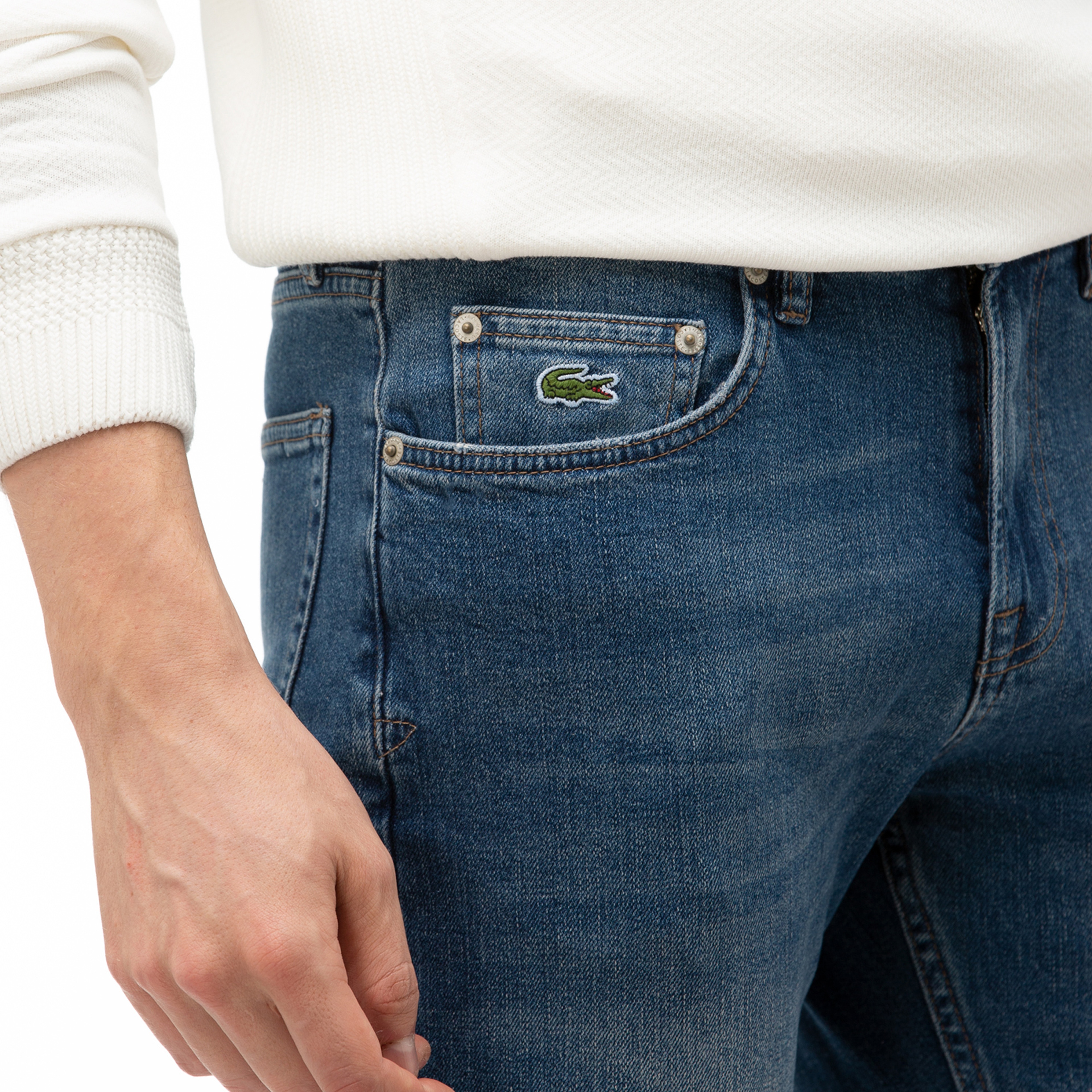 Lacoste Erkek Slim Fit Lacivert Jean