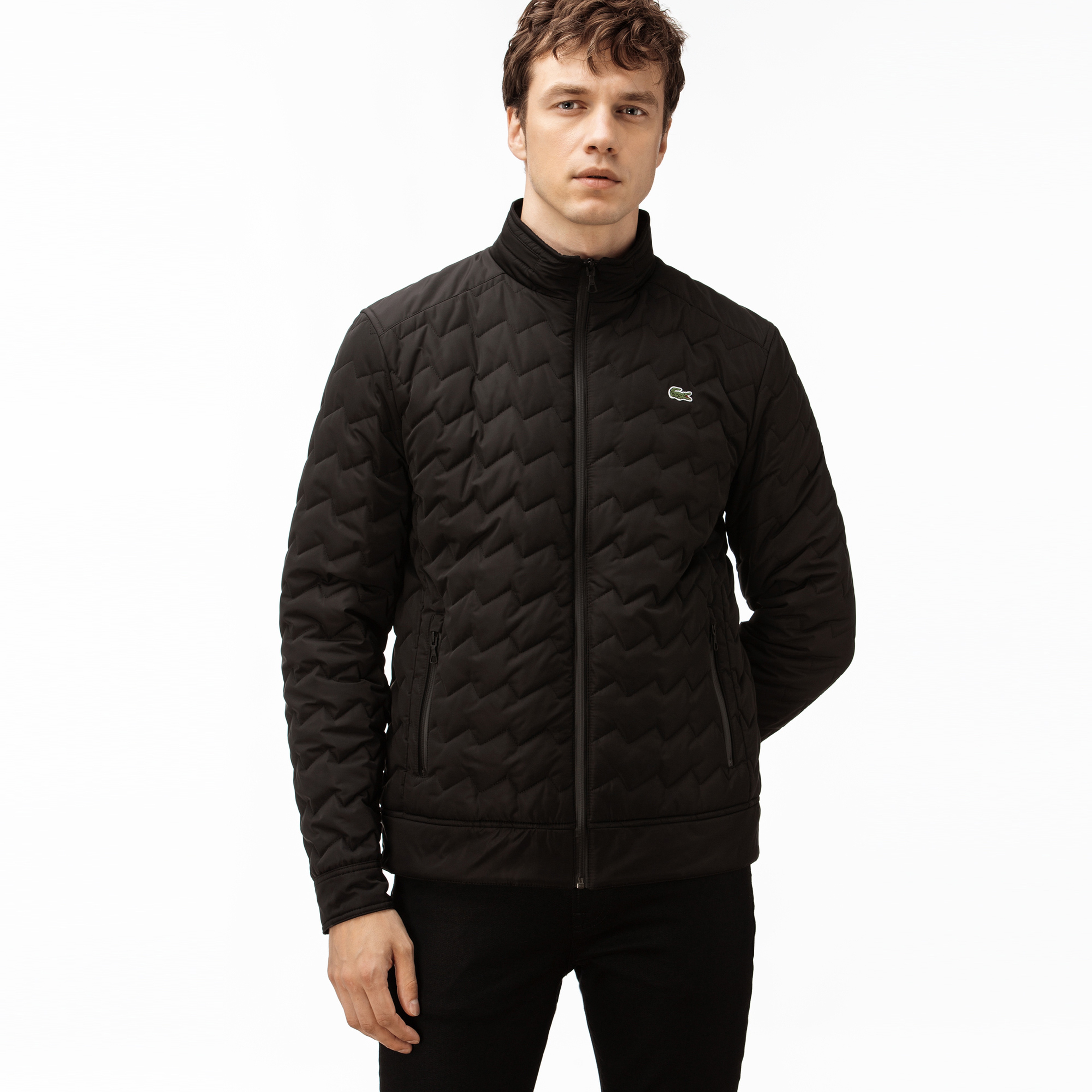 Lacoste Erkek Siyah Kapitone Mont