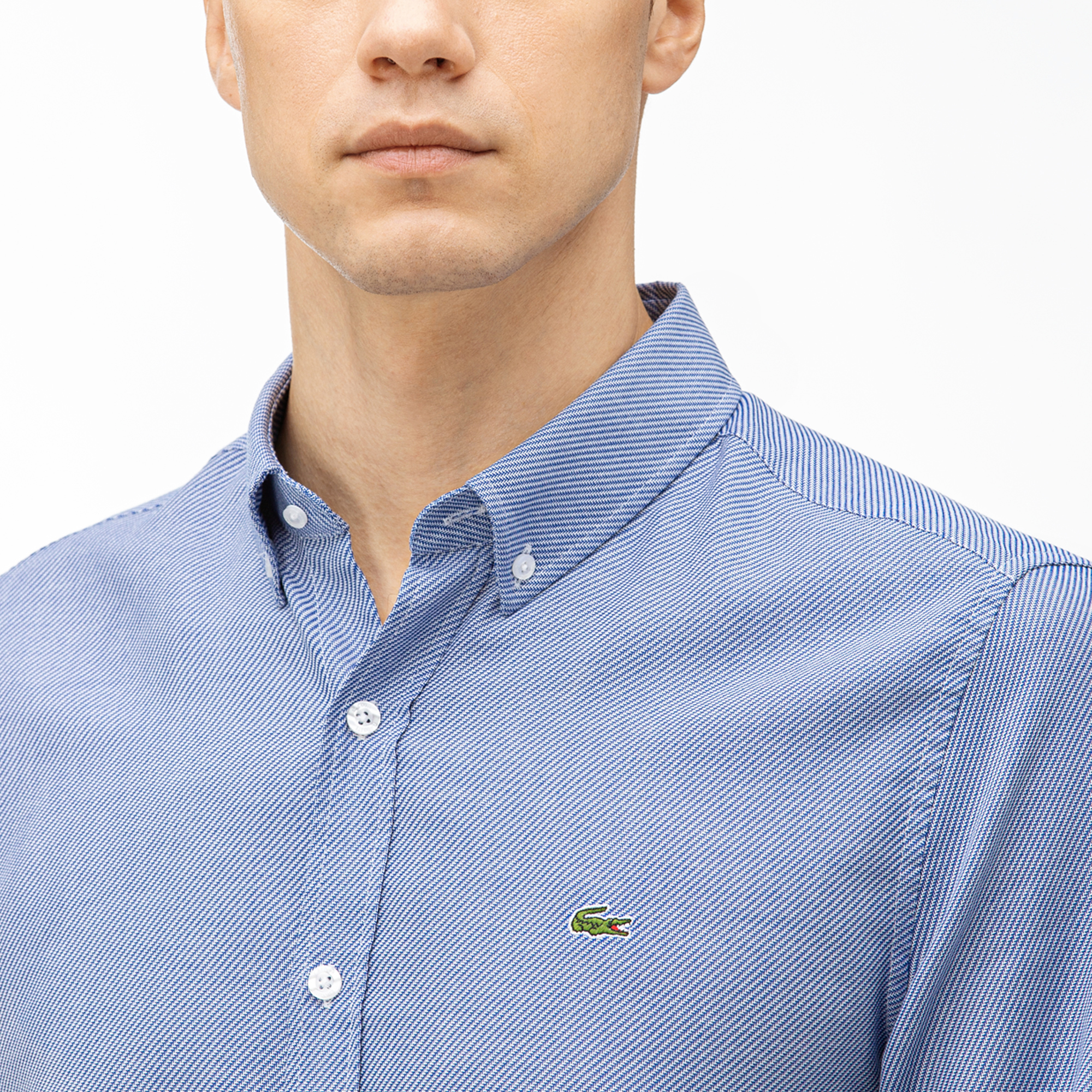 Lacoste Erkek Slim Fit Mavi Gömlek