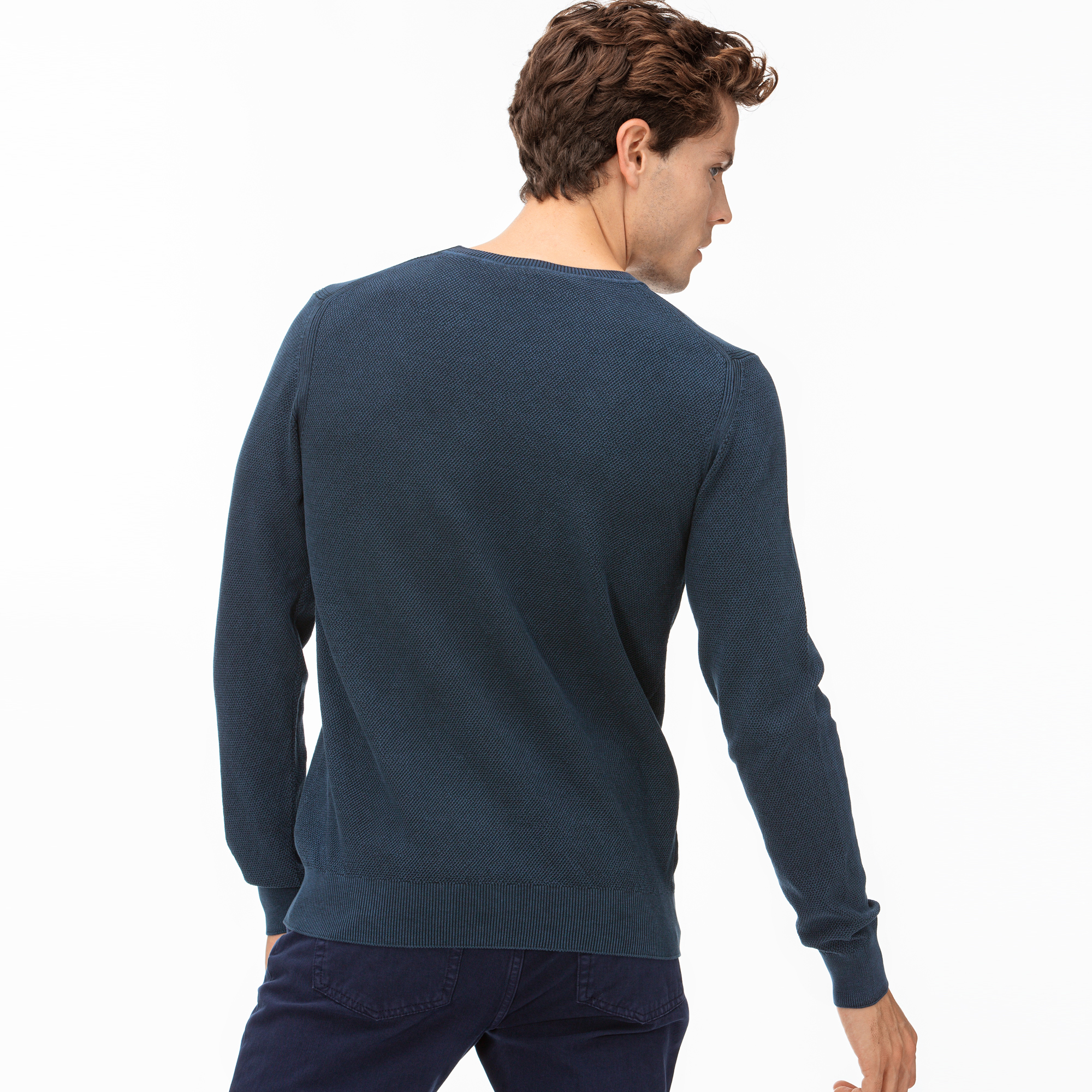 Lacoste Erkek Lacivert Triko Kazak