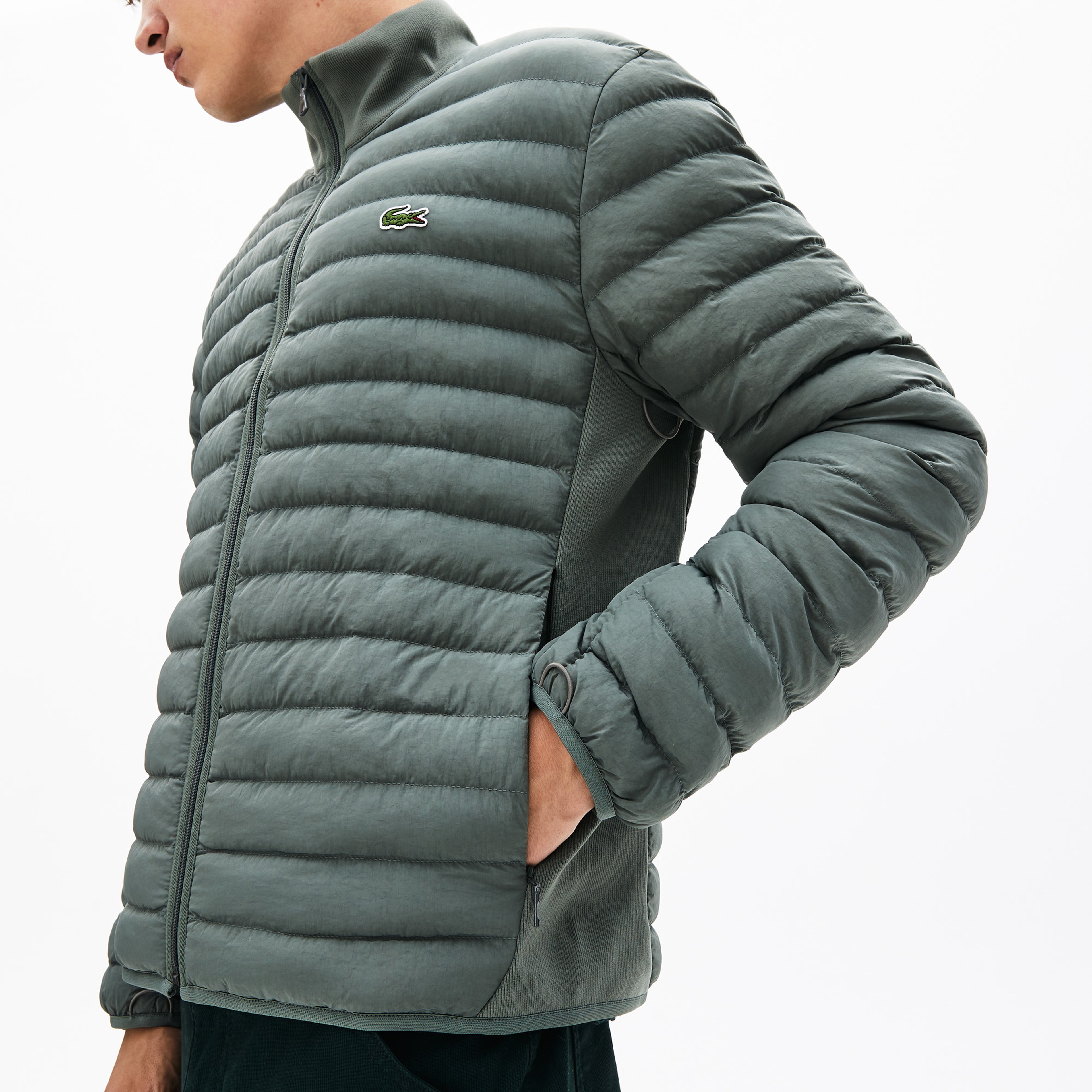 Lacoste Erkek Yeşil Kapitone Mont