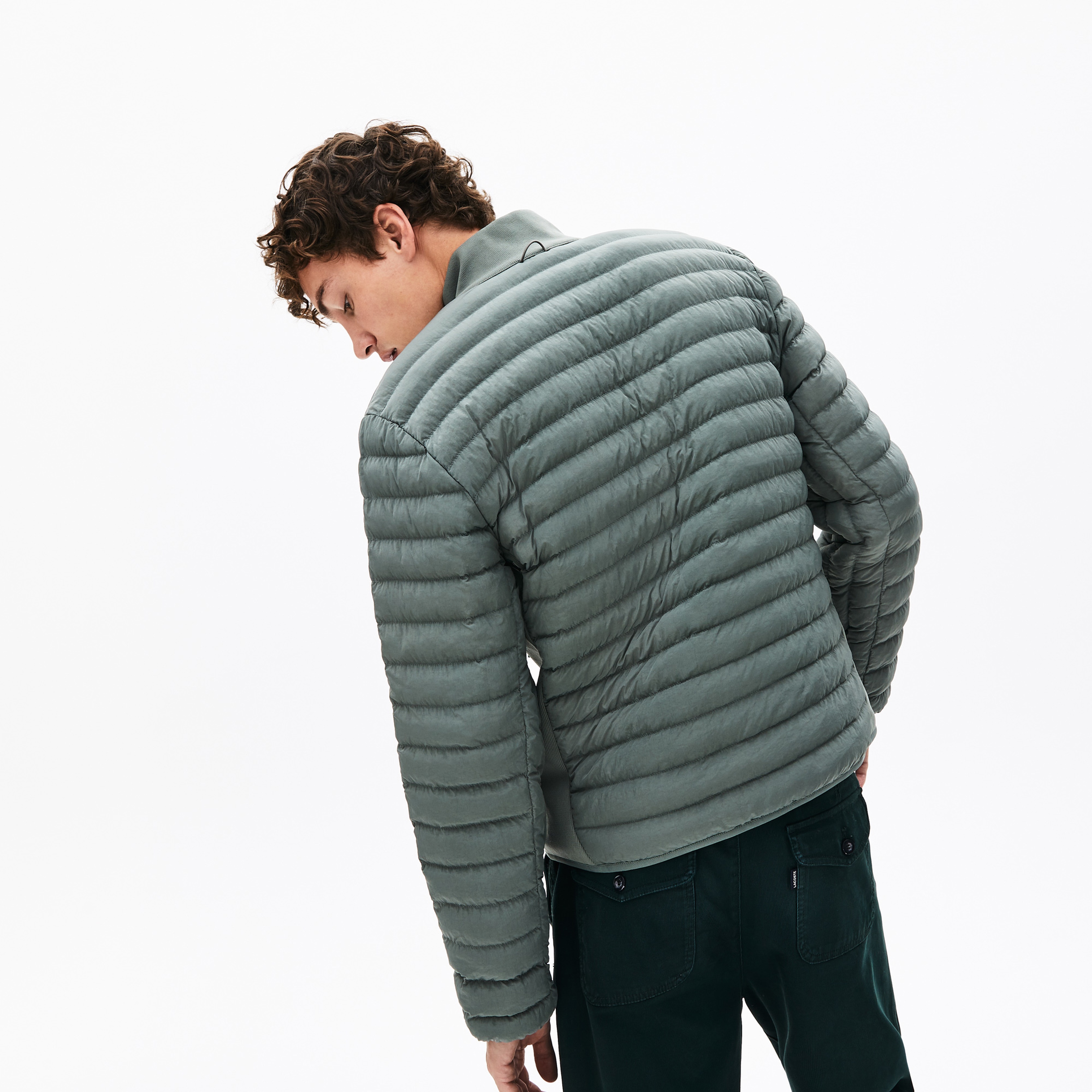 Lacoste Erkek Yeşil Kapitone Mont