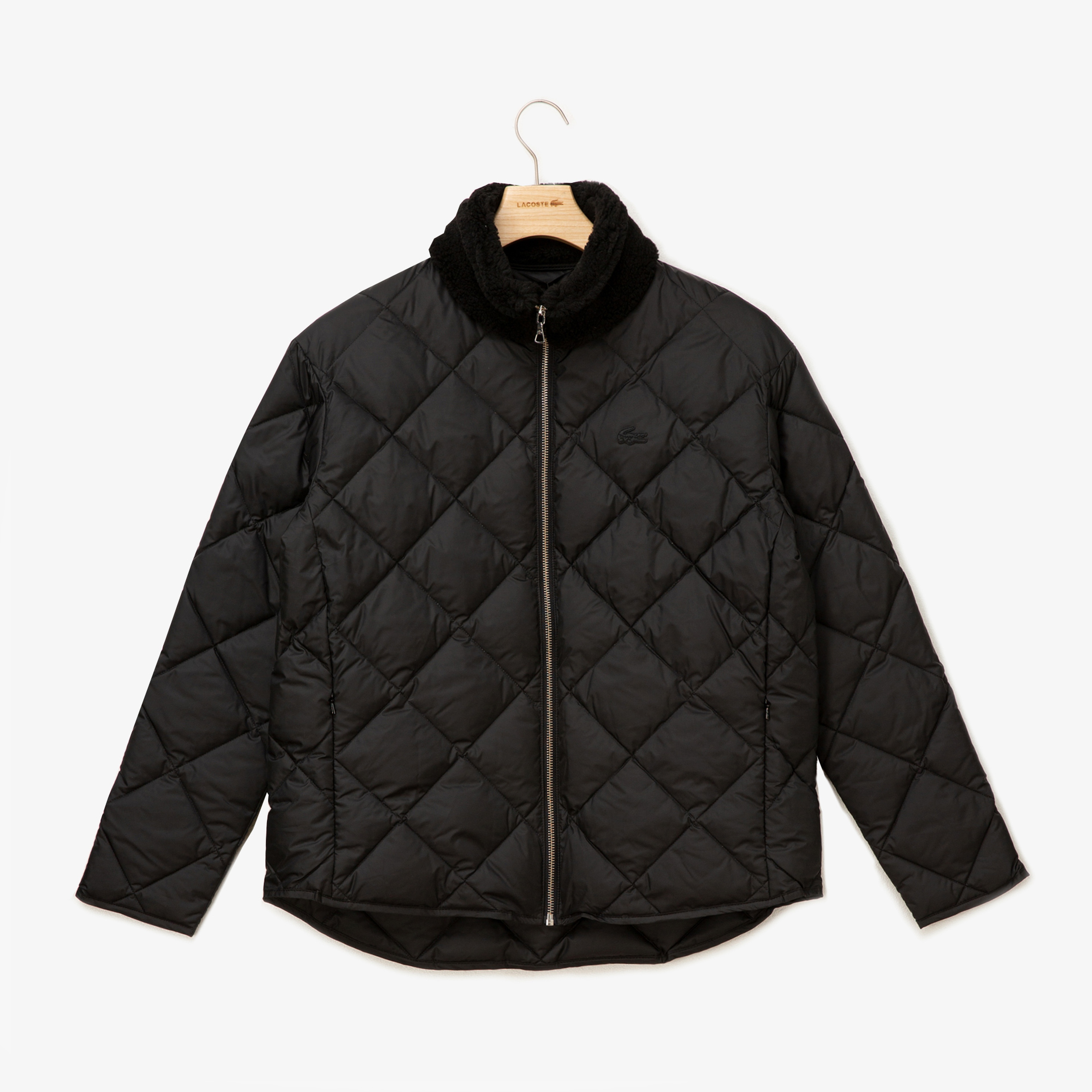 Lacoste Kadın Siyah Kapitone Kaz Tüyü Mont