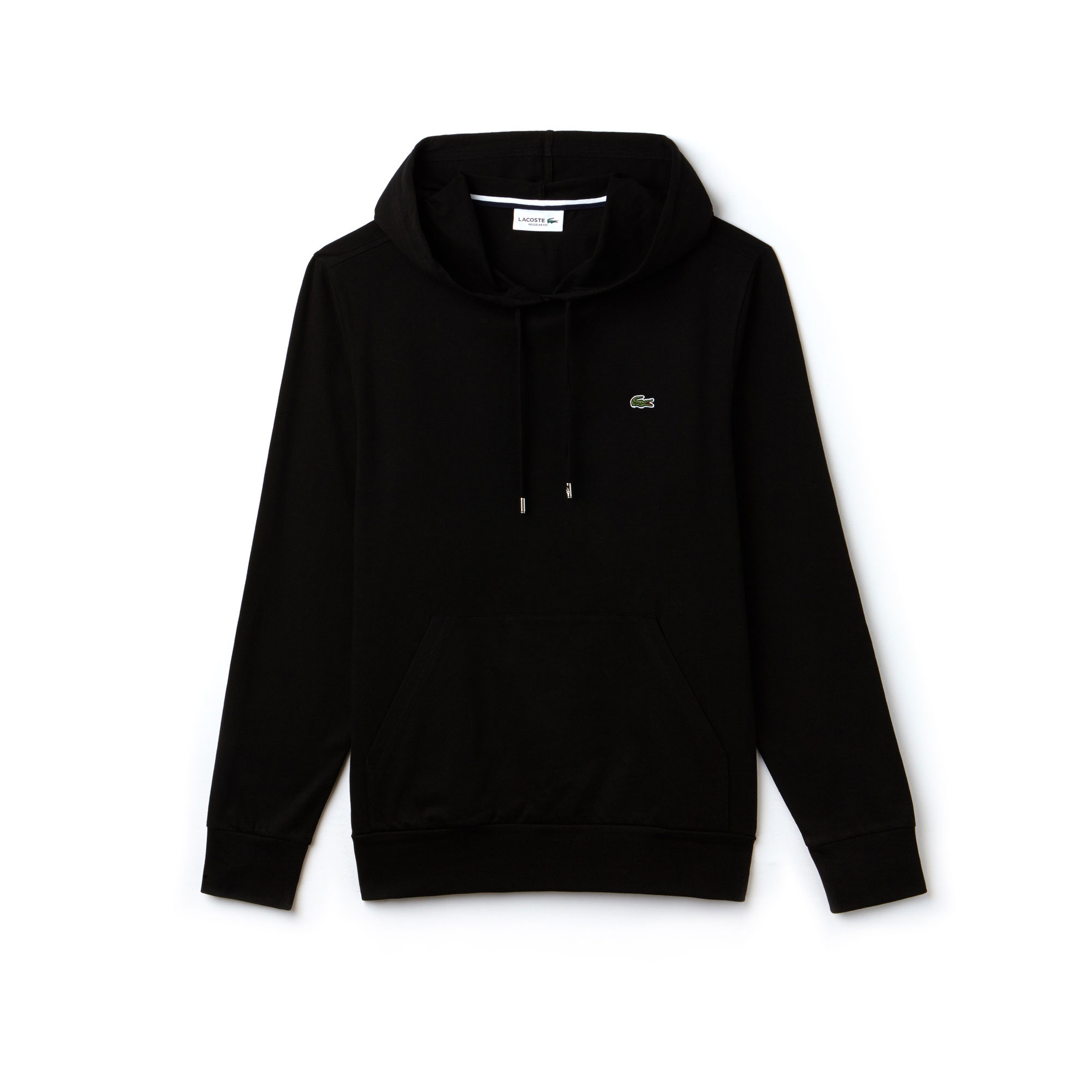 Erkek Slim Fit Kapüşonlu Siyah Sweatshirt