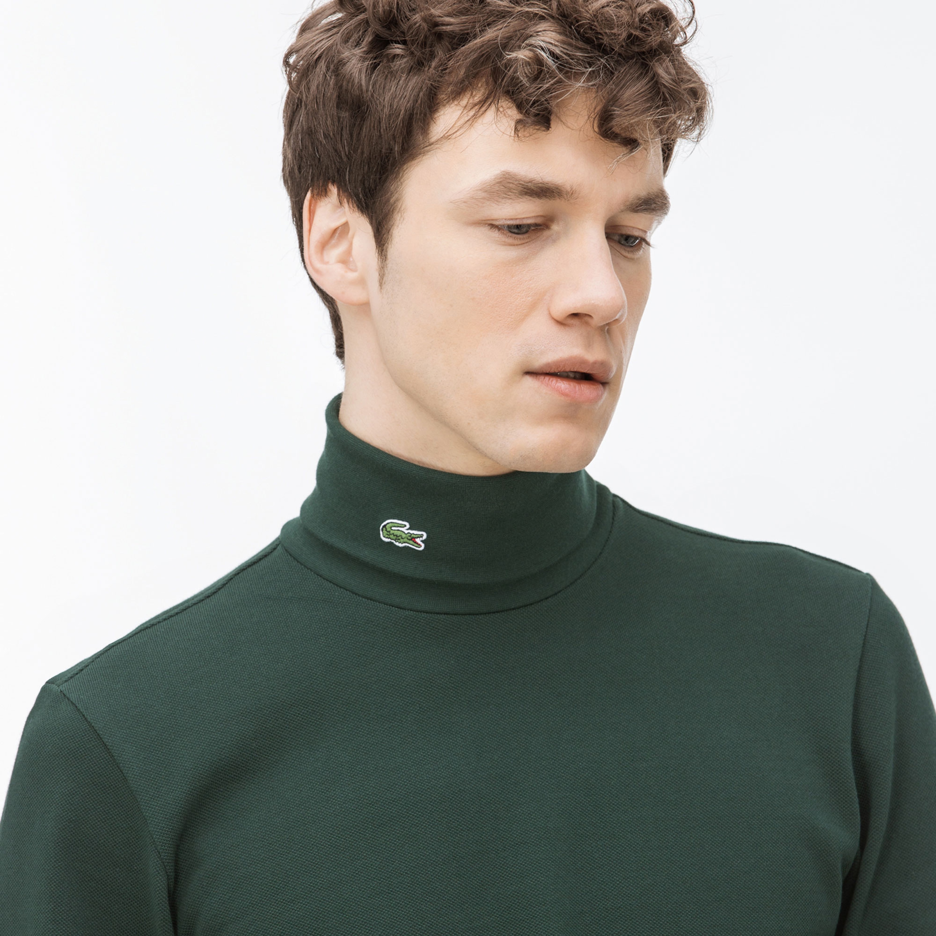 Lacoste Erkek Uzun Kollu Boğazlı Yeşil T-Shirt