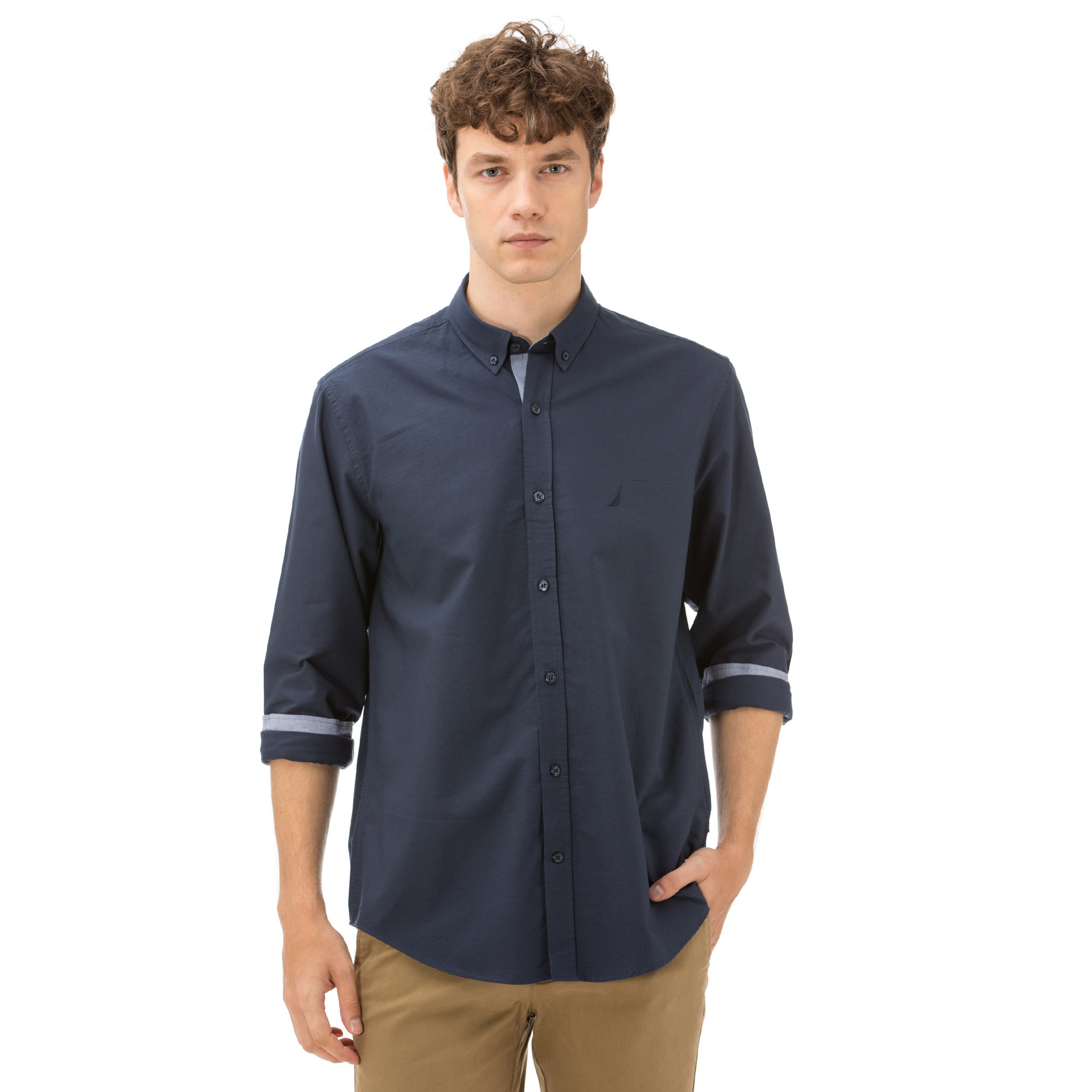 NAUTICA Erkek Classıc Fıt Lacivert Gömlek