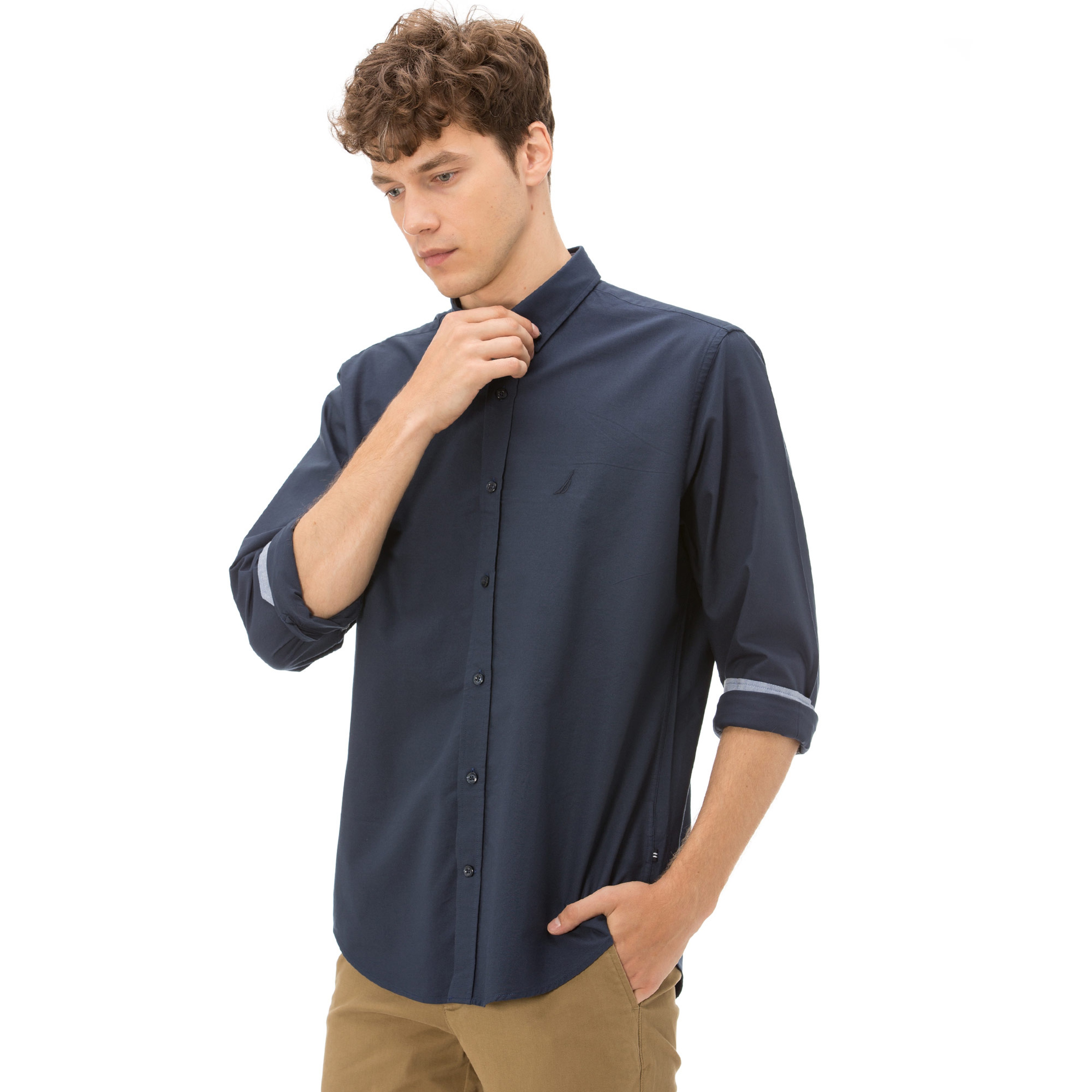 NAUTICA Erkek Classıc Fıt Lacivert Gömlek