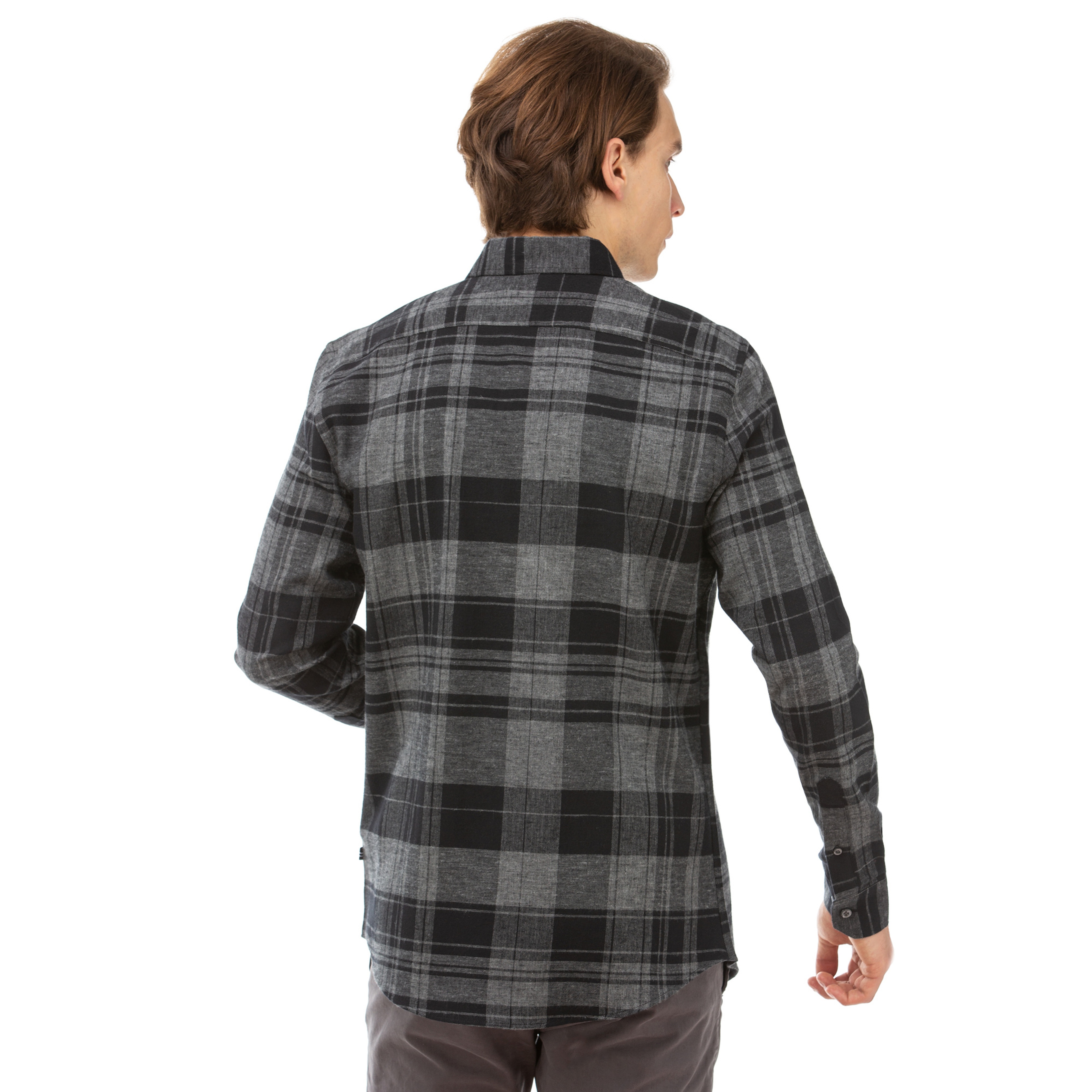 NAUTICA Erkek Siyah Slim Fit Kareli Gömlek