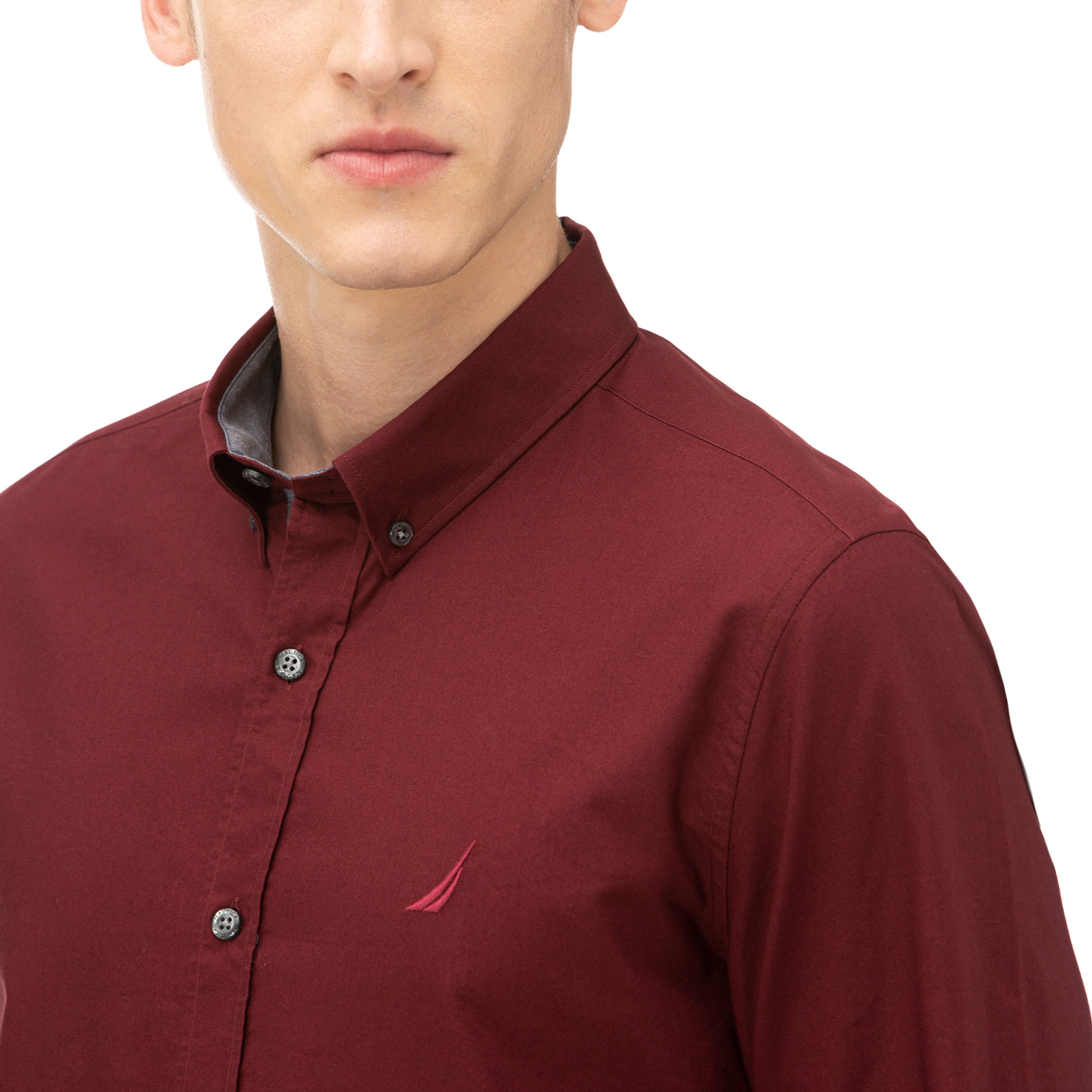 NAUTICA Erkek Bordo Slim Fit Gömlek