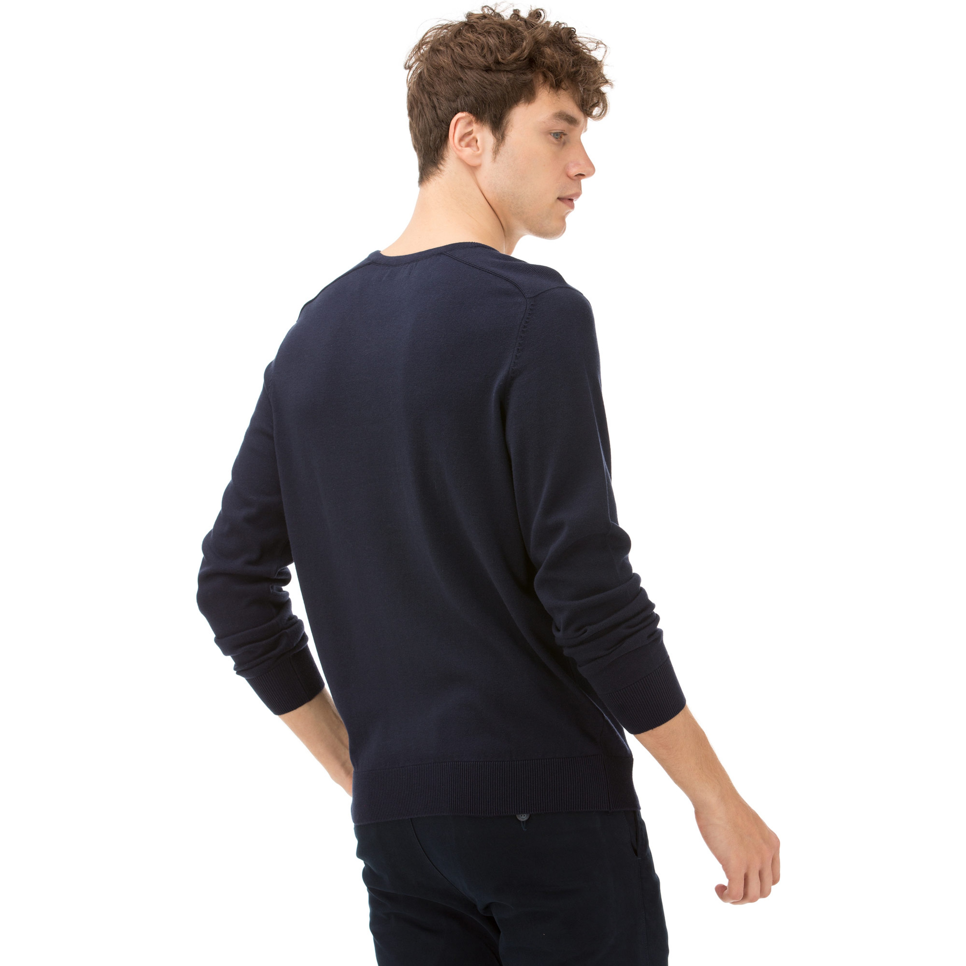 NAUTICA ERKEK CLASSIC FIT V YAKA LACİVERT TRİKO