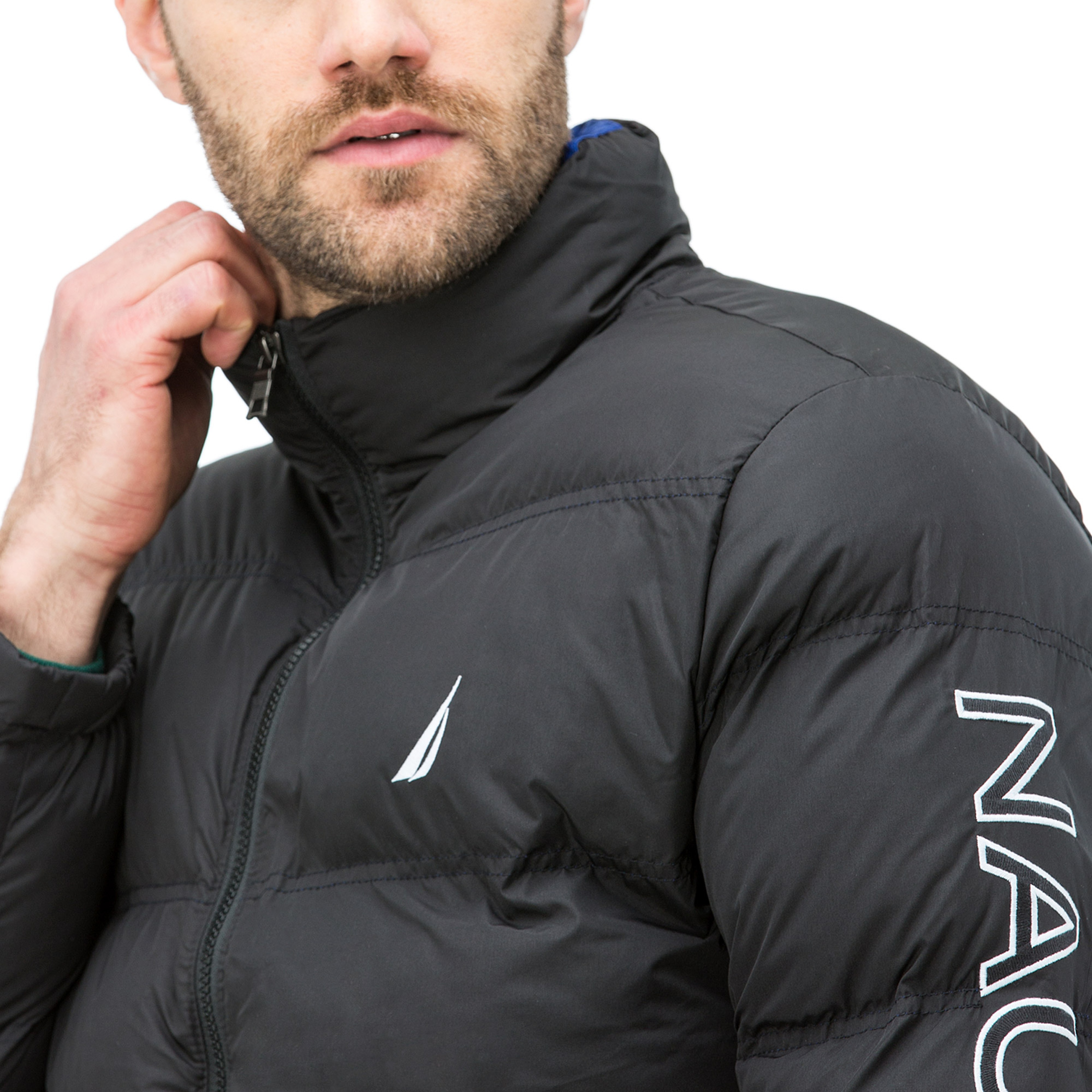 Nautica Erkek Siyah Kapitone Mont