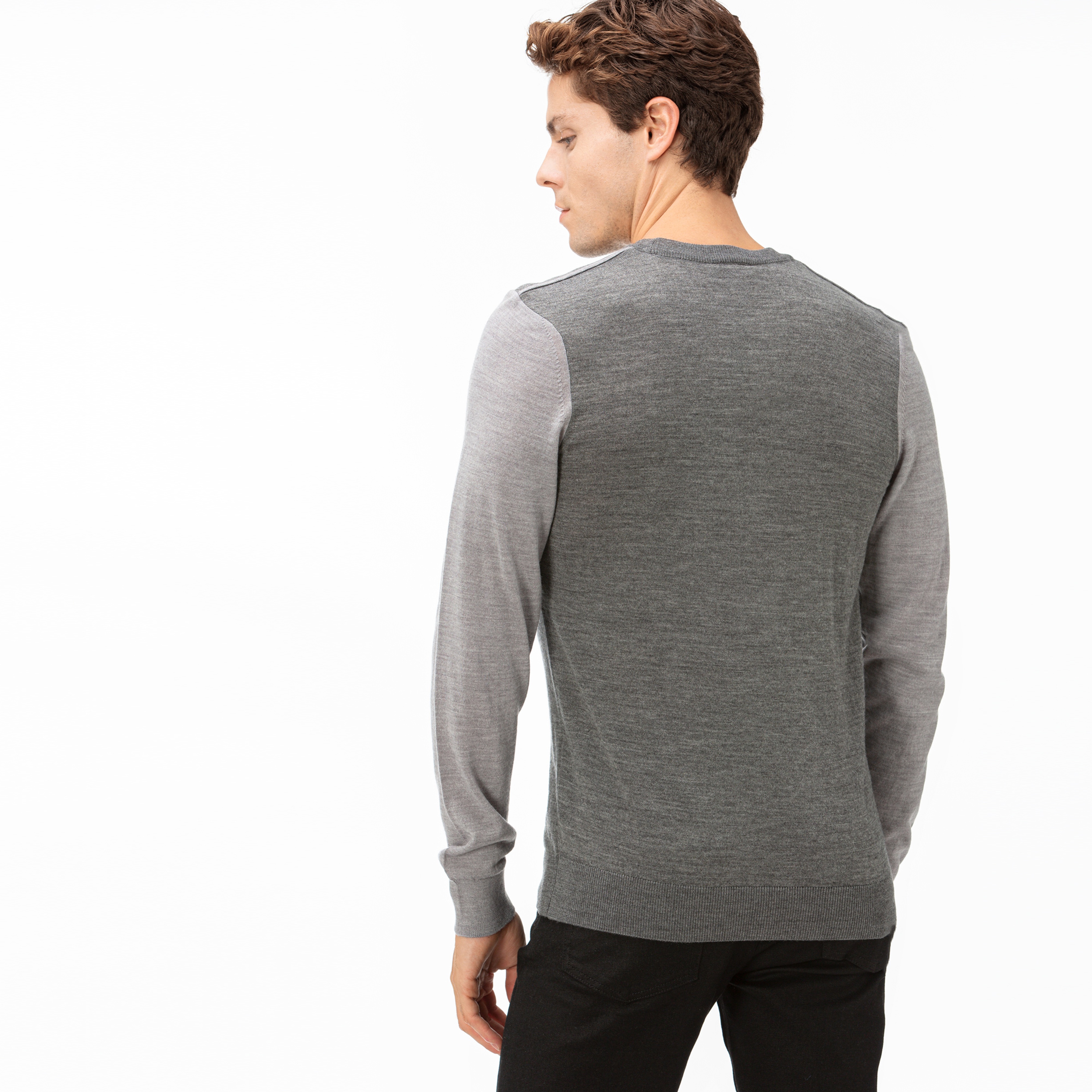 Lacoste Erkek Gri Triko Kazak