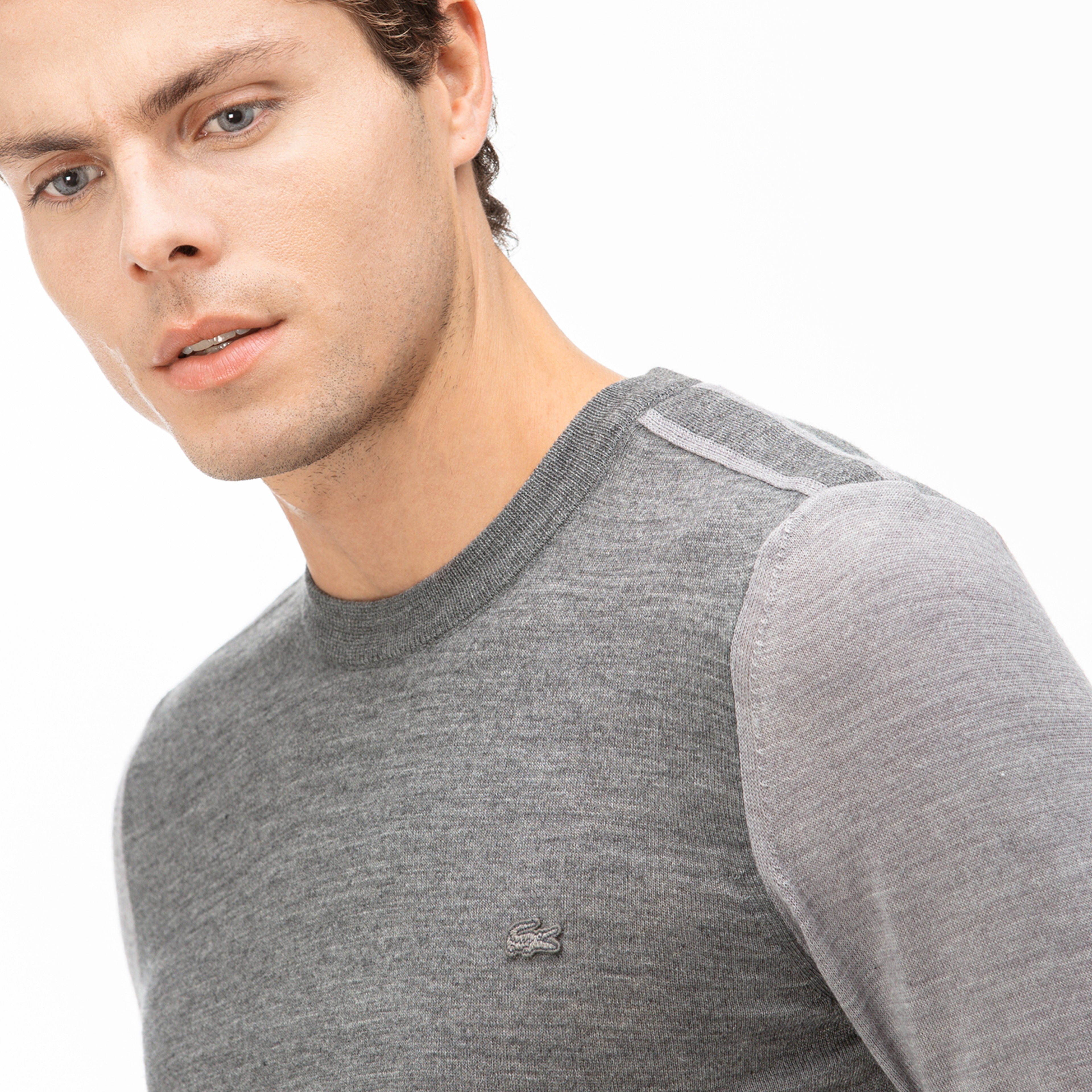 Lacoste Erkek Gri Triko Kazak