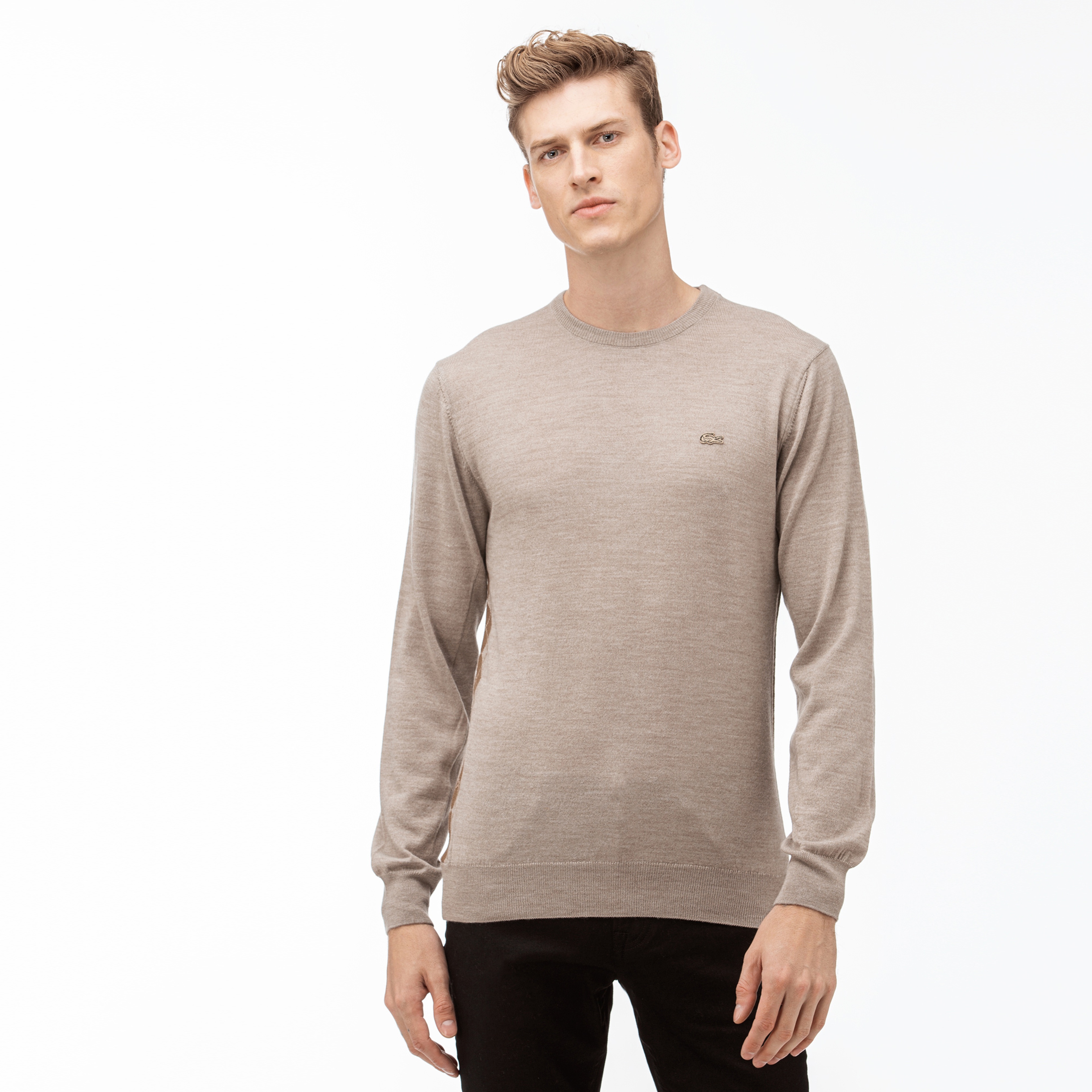 Lacoste Erkek Bej Triko Kazak