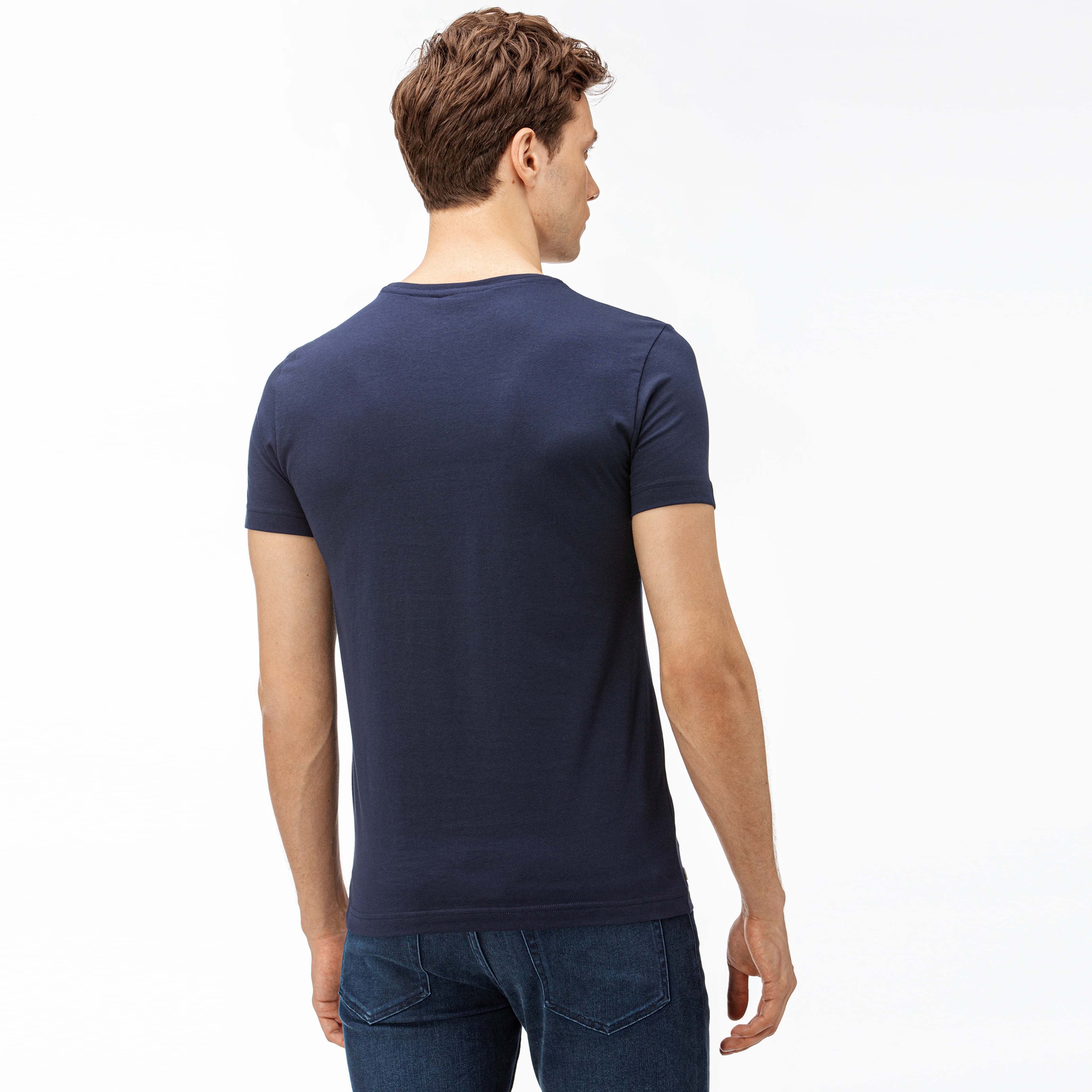 Lacoste Erkek Baskılı Lacivert T-Shirt
