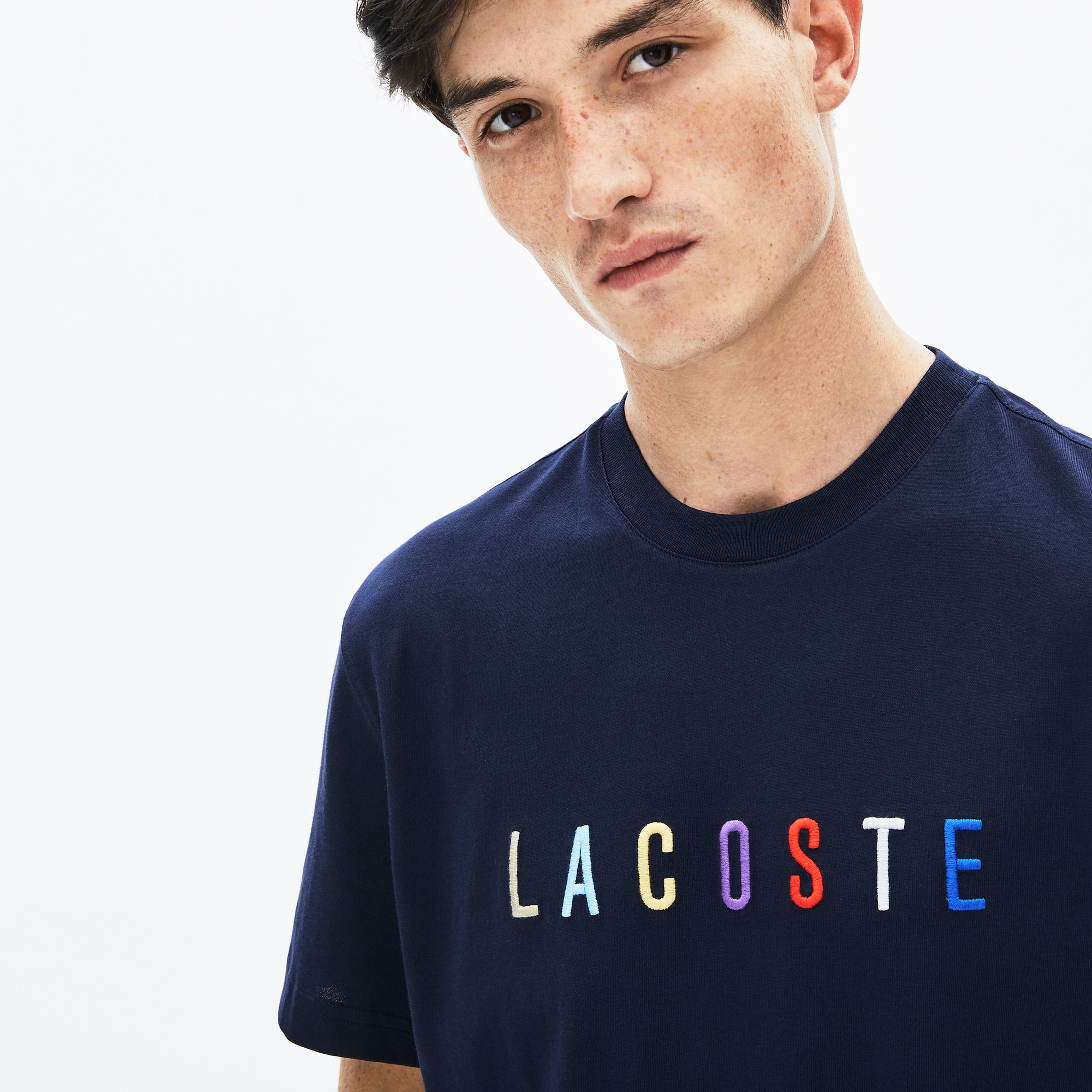 Lacoste Erkek Regular Fit Baskılı Lacivert T-Shirt