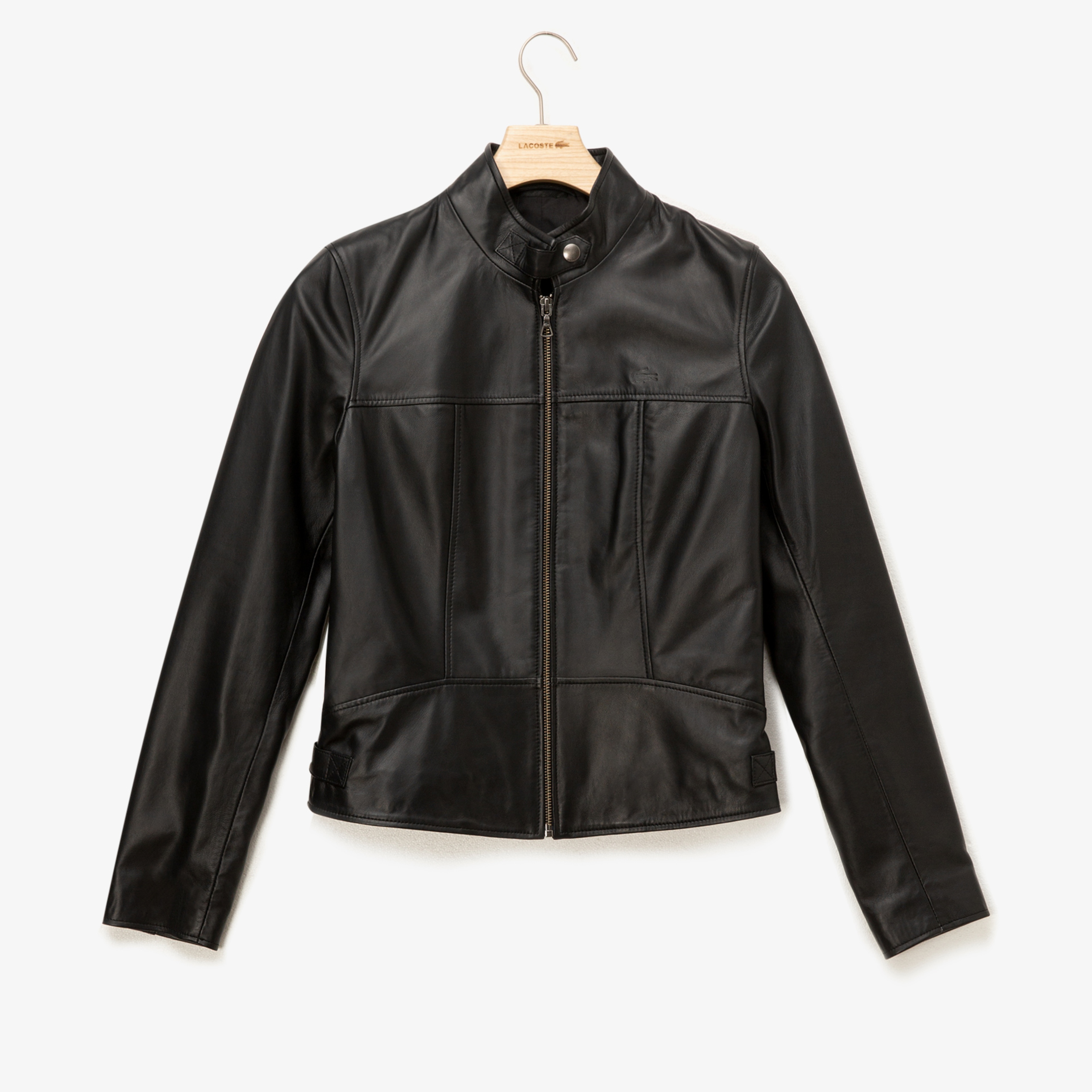 Lacoste Kadın Siyah Deri Ceket